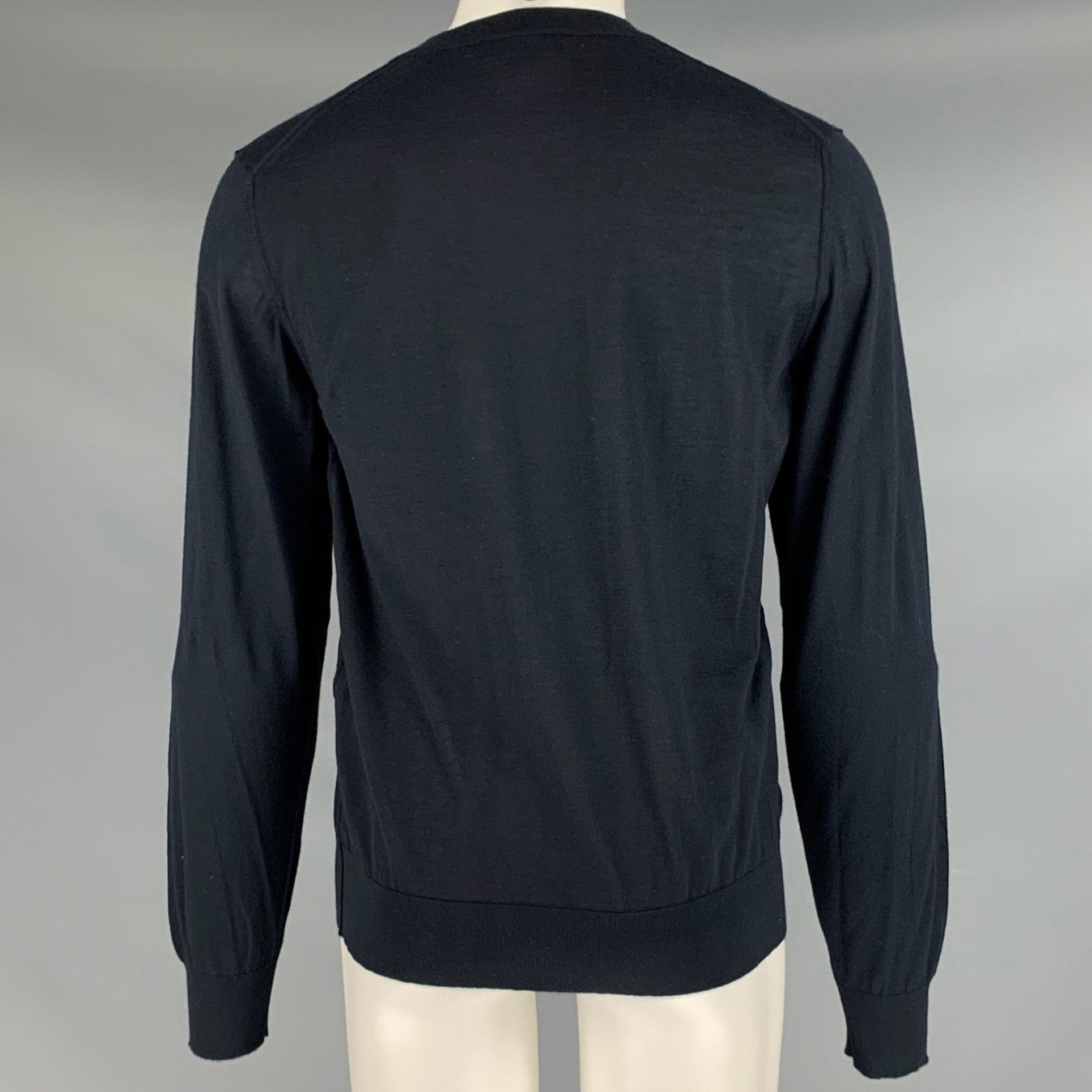 Dolce & Gabbana DOLCE & GABBANA Size M Navy Knit Cashmere Crew Neck Pullover Size US M / EU 48-50 / 2 - 3 Thumbnail