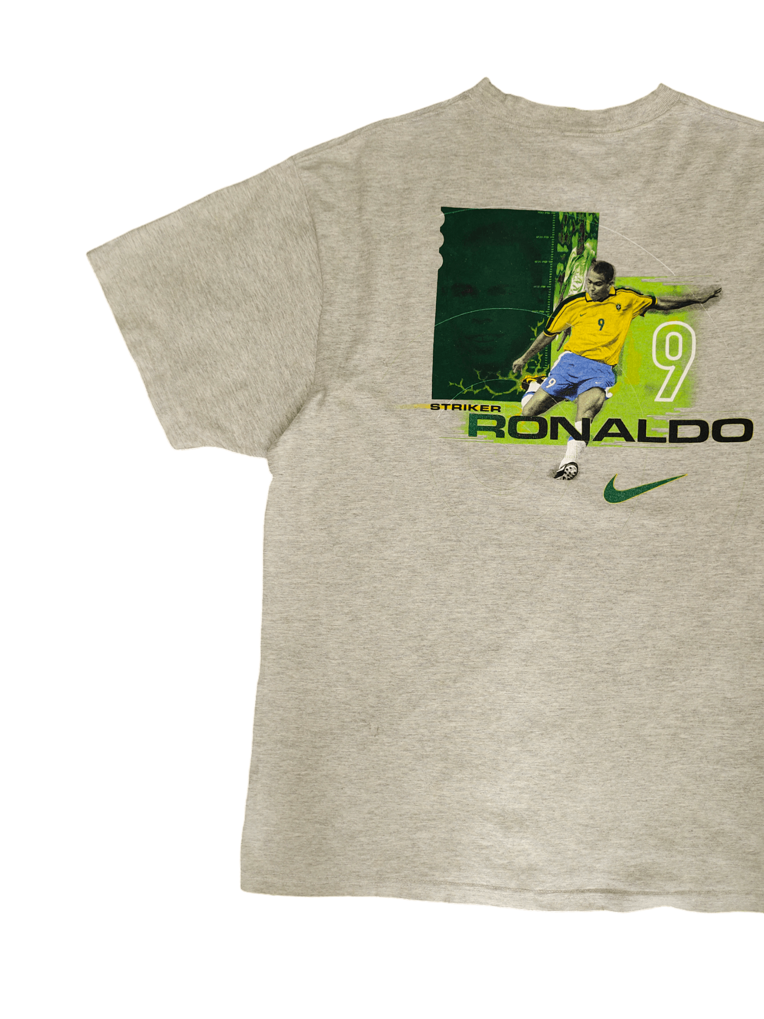 Nike Vintage 90s Nike Ronaldo #9 Brazilian footballer T-Shirt Size US L / EU 52-54 / 3 - 6 Thumbnail
