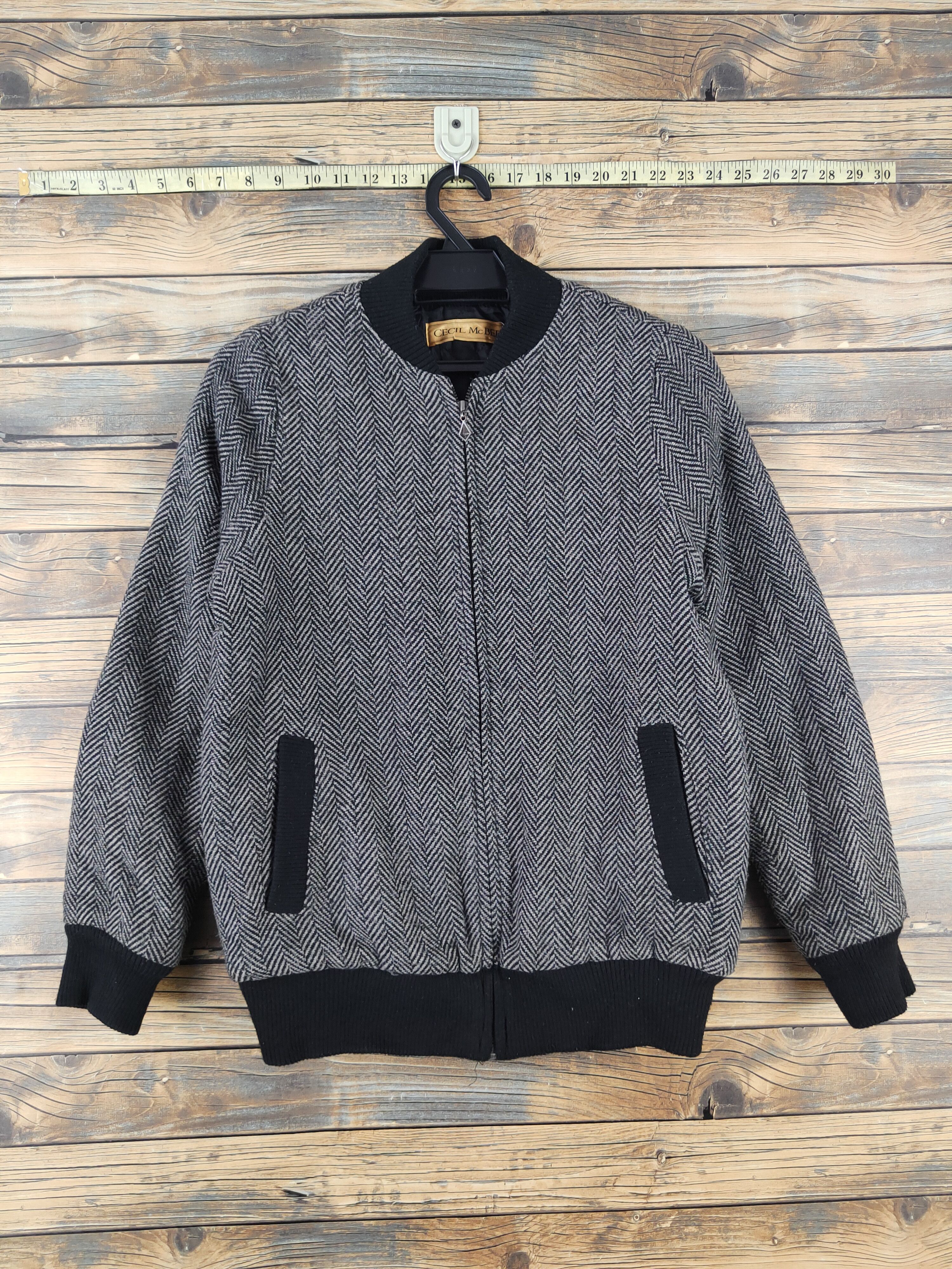 Japanese Brand Cecil McBee Gray Black Wool Jackets #W2244 Size US S / EU 44-46 / 1 - 1 Thumbnail