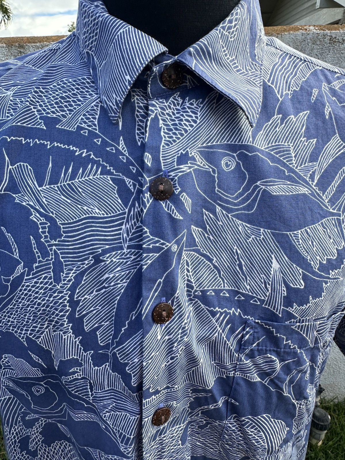 Other PreOwned Kahala Hawaiian Print Blue Full Button Men's Large Size US L / EU 52-54 / 3 - 3 Thumbnail
