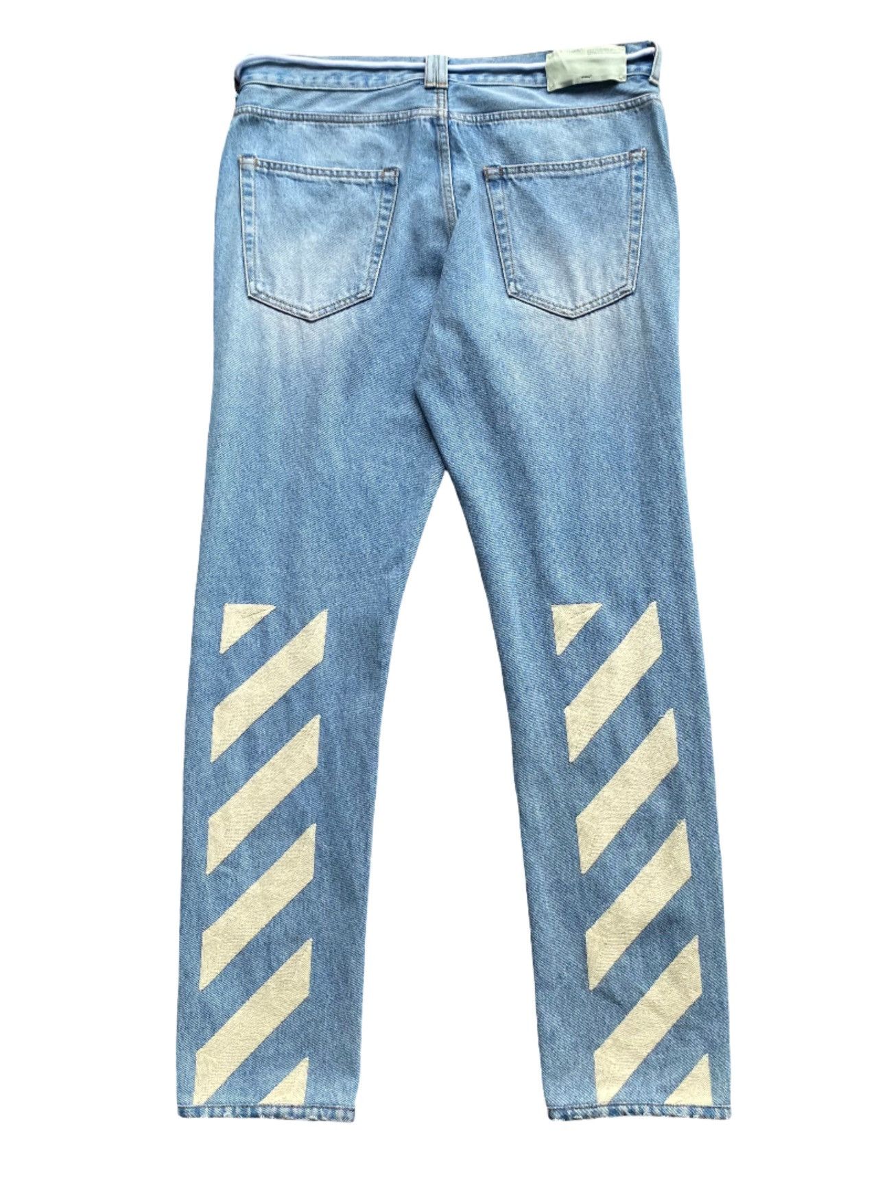 Off-White OFF-WHITE Diagonal Stripe Jeans Size US 33 - 1 Thumbnail