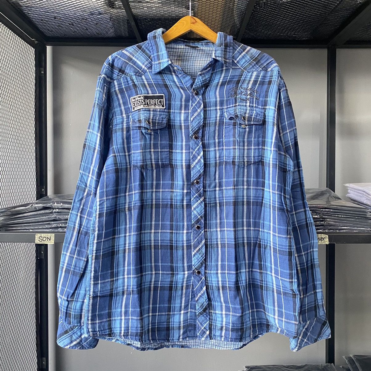 If Six Was Nine × Japanese Brand × Le Grande Bleu (L.G.B.) Japanese Style Russ-K Flannel and Plaid Button Up Shirt Size US XL / EU 56 / 4 - 1 Thumbnail