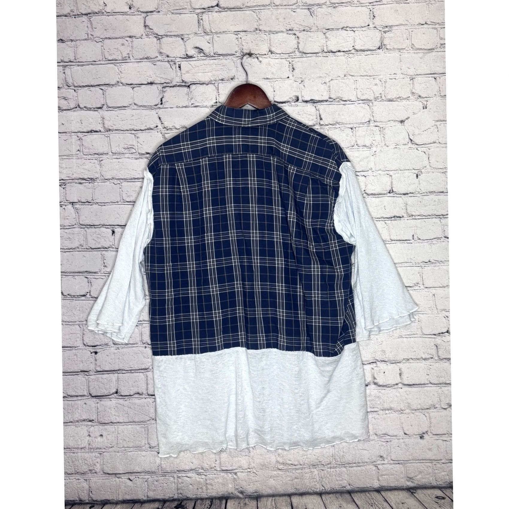 Van Heusen VINTAGE CORUM by VAN HEUSEN Womens XL Plaid Tunic Shirt Button Down Unique Design Size XL / US 12-14 / IT 48-50 - 6 Thumbnail