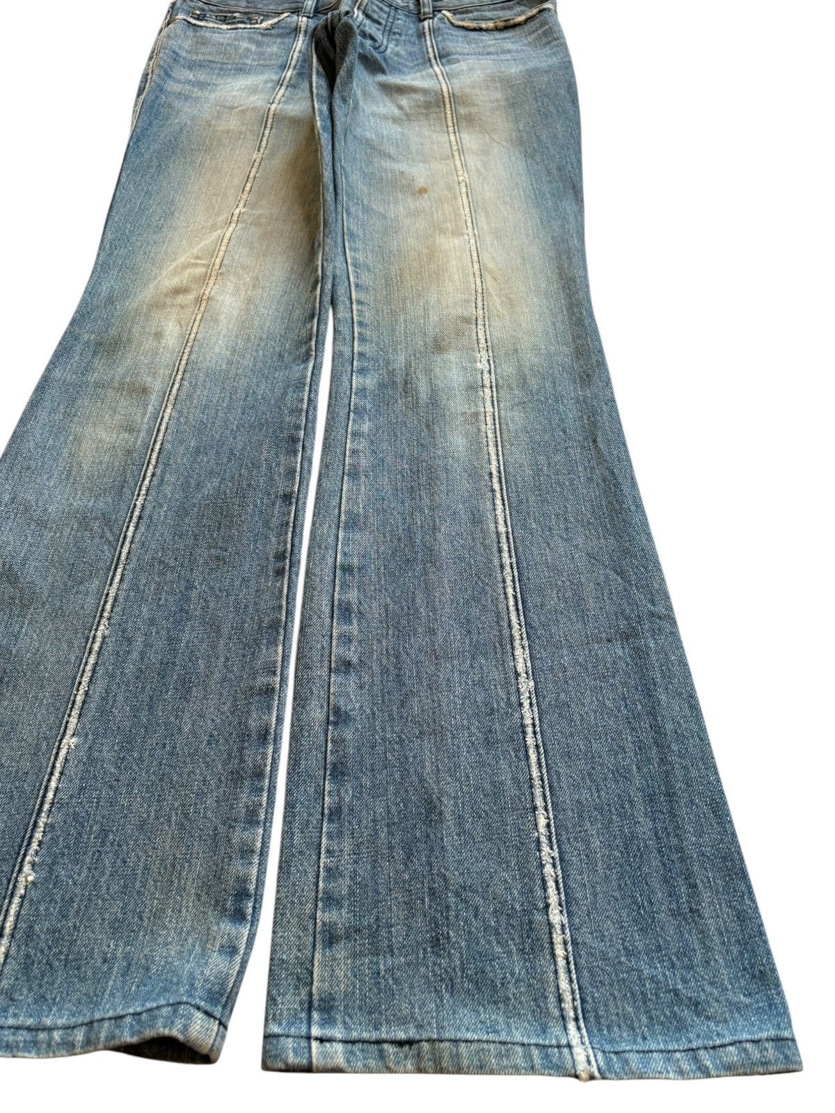 5351 POUR LES HOMMES Vintage / Y2K 5351 Poure Les Hommes Mud Wash Flare Jeans Size US 32 / EU 48 - 7 Thumbnail