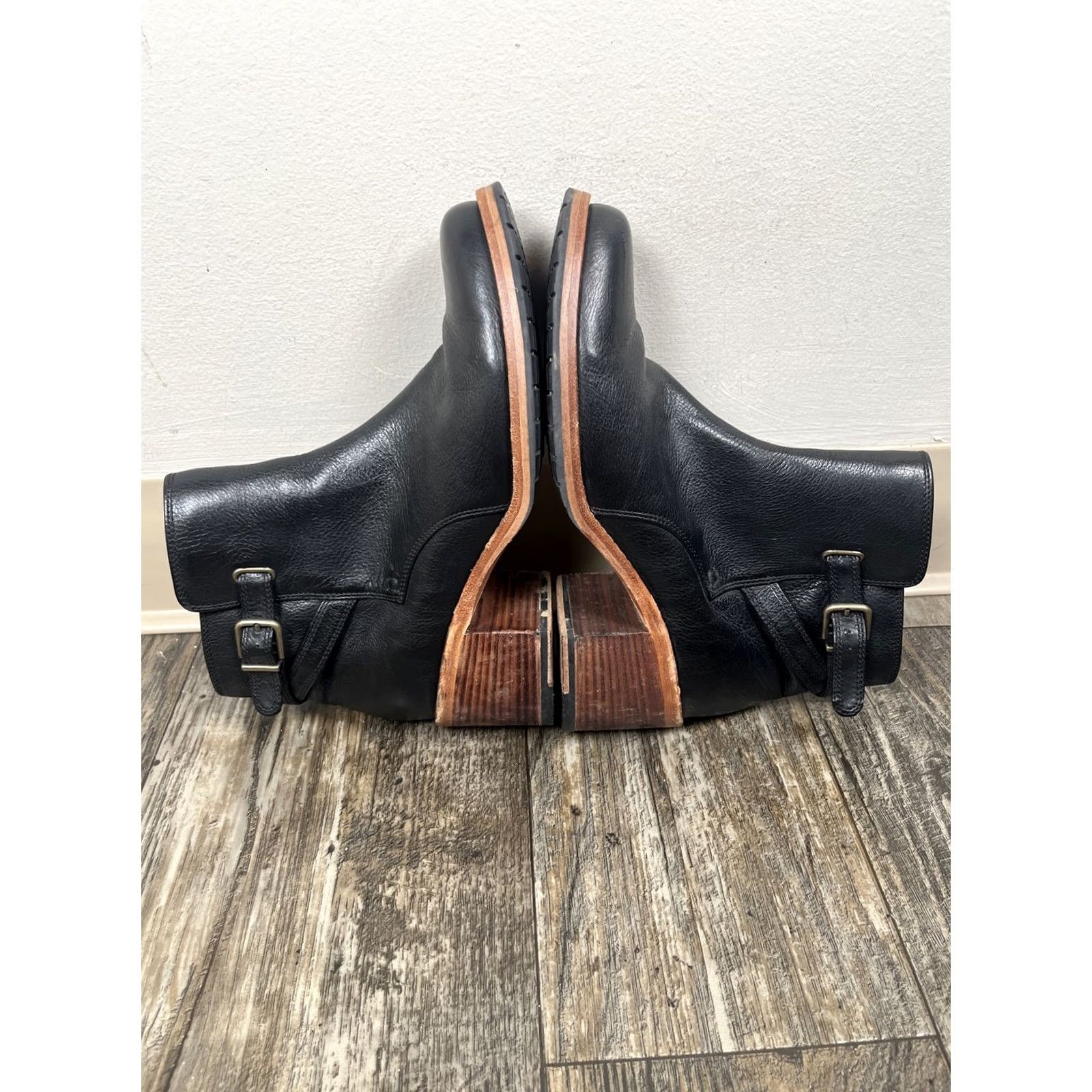 Clarks VINTAGE CLARKS Clarkdale Jax Boots Womens 8M Black Pebbled Leather Ladies Ankle Boots Ladies Womens Boots Black 8M Leather Ankle Bootie Size US 5 / IT 35 - 7 Thumbnail