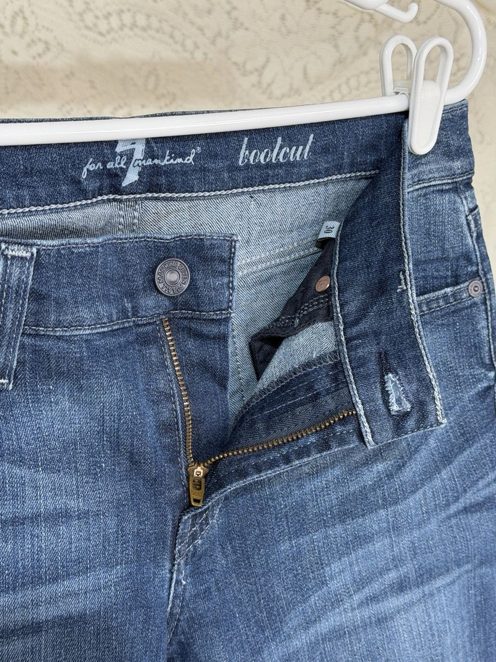 7 For All Mankind 7 For All Mankind Jeans Womens 30x34 Blue Denim Low Rise Doj Size 30" / US 8 / IT 44 - 9 Thumbnail