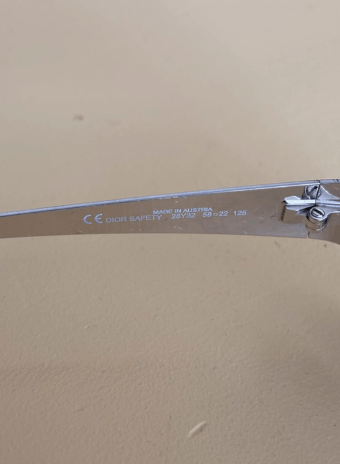 Dior Dior Sunglasses Safety CD Ski Bike Pop Rimless Vintage RI847 Size ONE SIZE - 8 Thumbnail