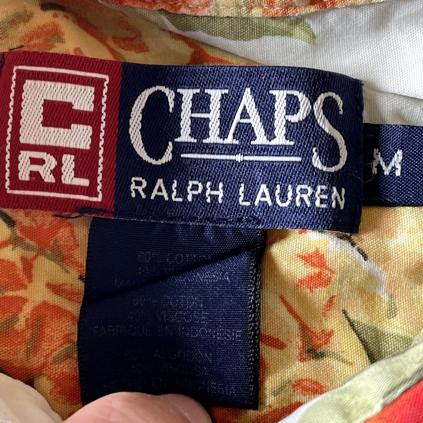 Chaps VINTAGE Chaps Ralph Lauren Shirt Mens Medium Hawaiian Pineapple Golf Print Short Sleeve Size US M / EU 48-50 / 2 - 2 Thumbnail