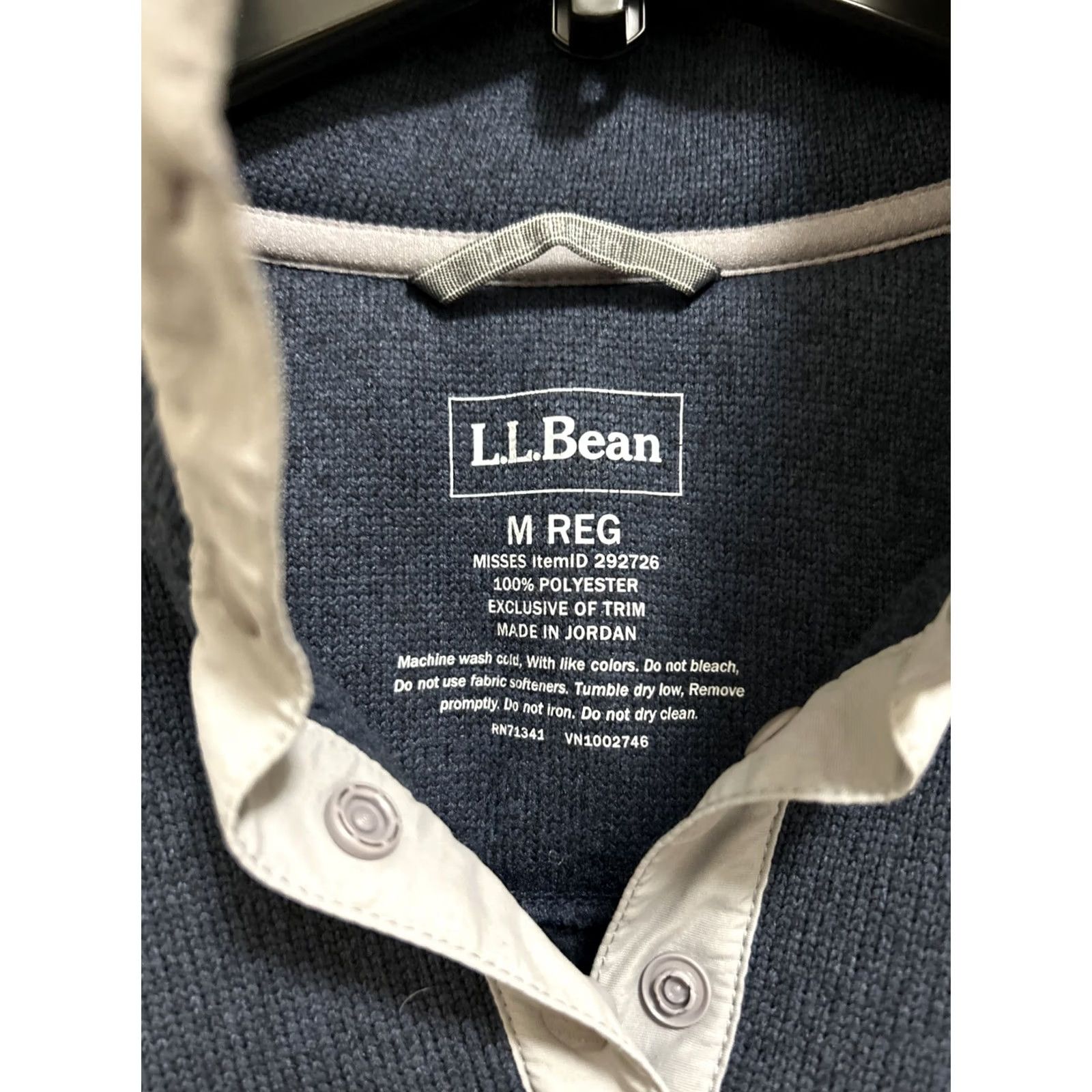 Vintage LL Bean Sweater Womens Medium Blue T-Snap Fleece Pullover Logo L/S 292726 Size M / US 6-8 / IT 42-44 - 6 Thumbnail