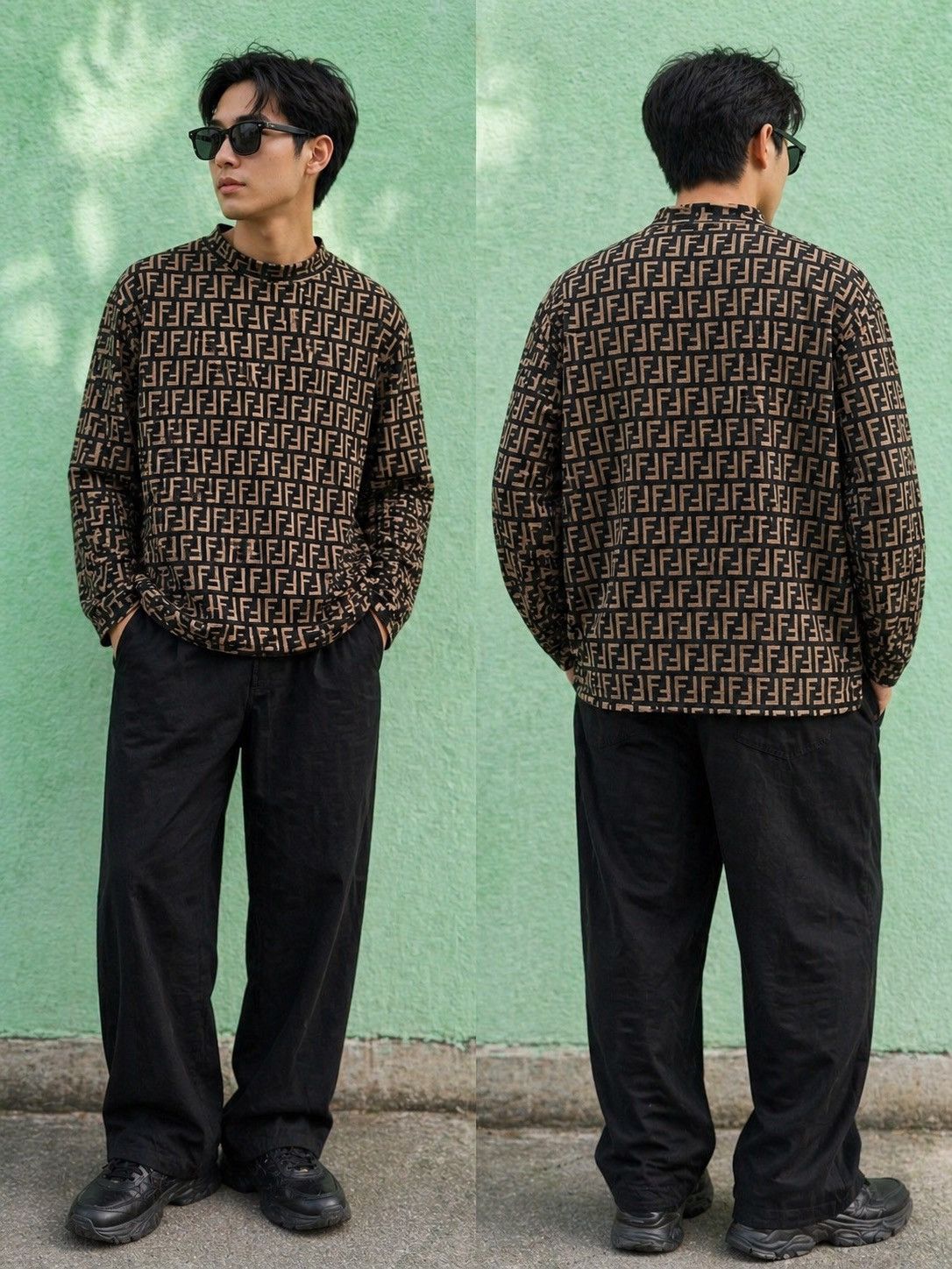 Fendi Fendi Jeans Roma Amor Zucca Monogram Mock Neck Long Sleeve Size M / US 6-8 / IT 42-44 - 1 Thumbnail