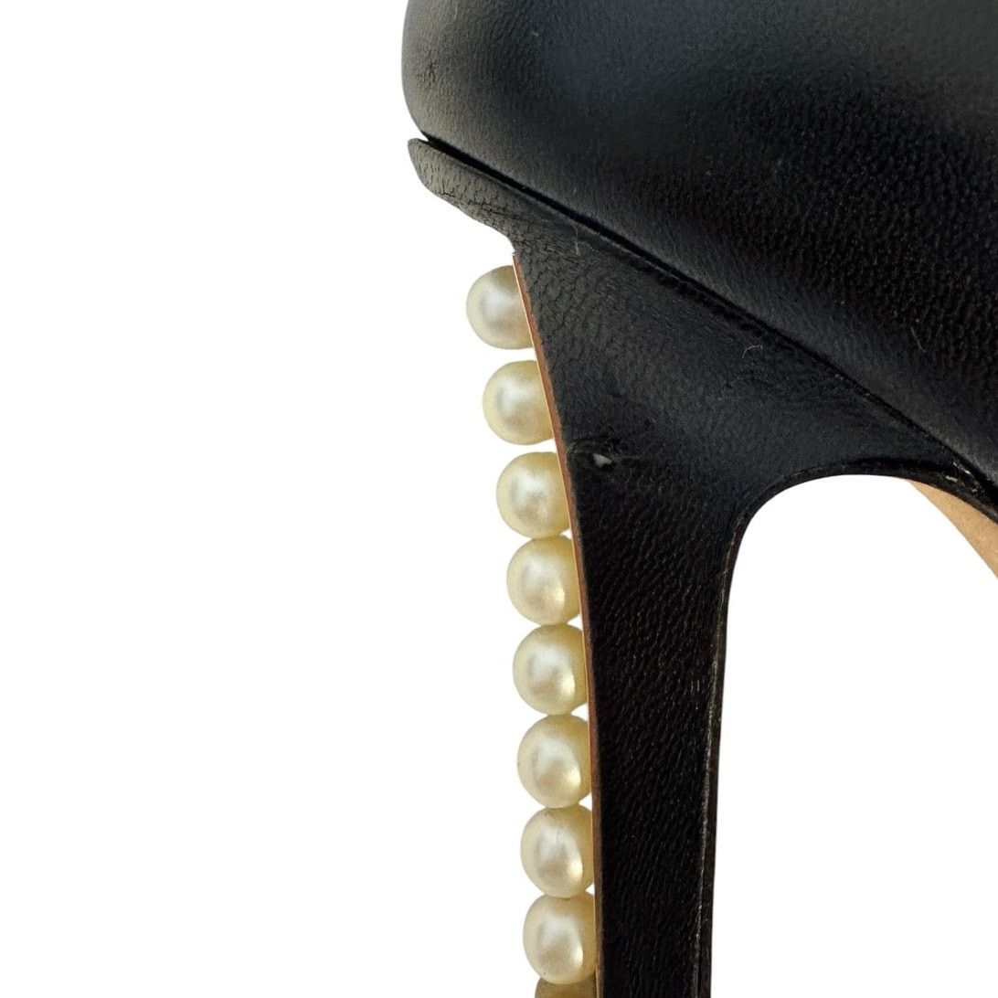 Chanel Chanel Fall Black Leather Metal Pearl Ankle Boots Size 37 Size US 6.5 / IT 36.5 - 9 Thumbnail