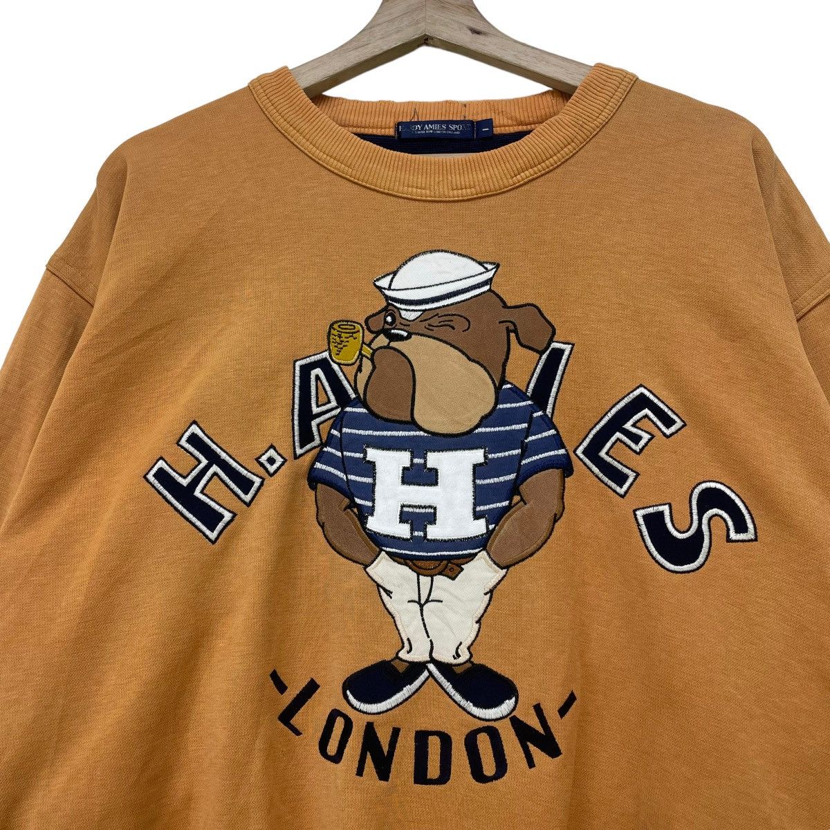 Vintage 💥Vintage Distressed Hardy Amies Embroidery Big Logo Size US L / EU 52-54 / 3 - 3 Thumbnail