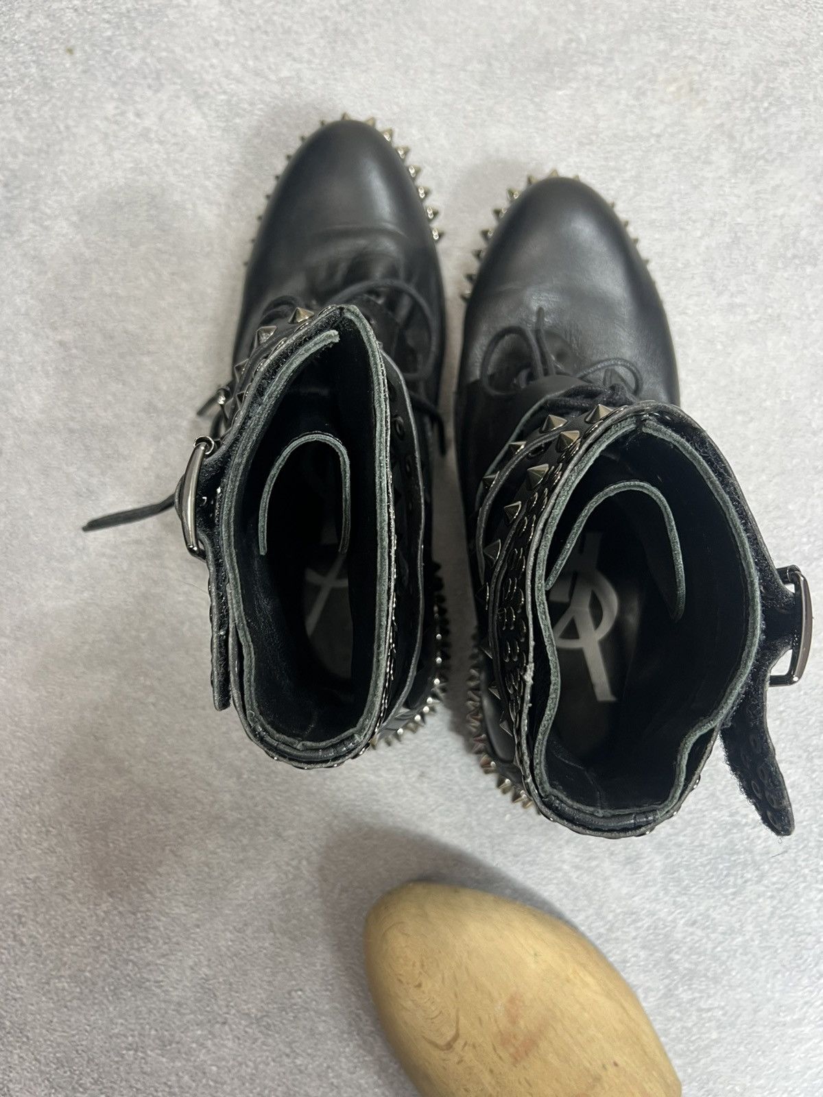 Yves Saint Laurent YvesSaintLaurent Luxury Biker Leather hype archival shoes Size US 7.5 / IT 37.5 - 12 Thumbnail