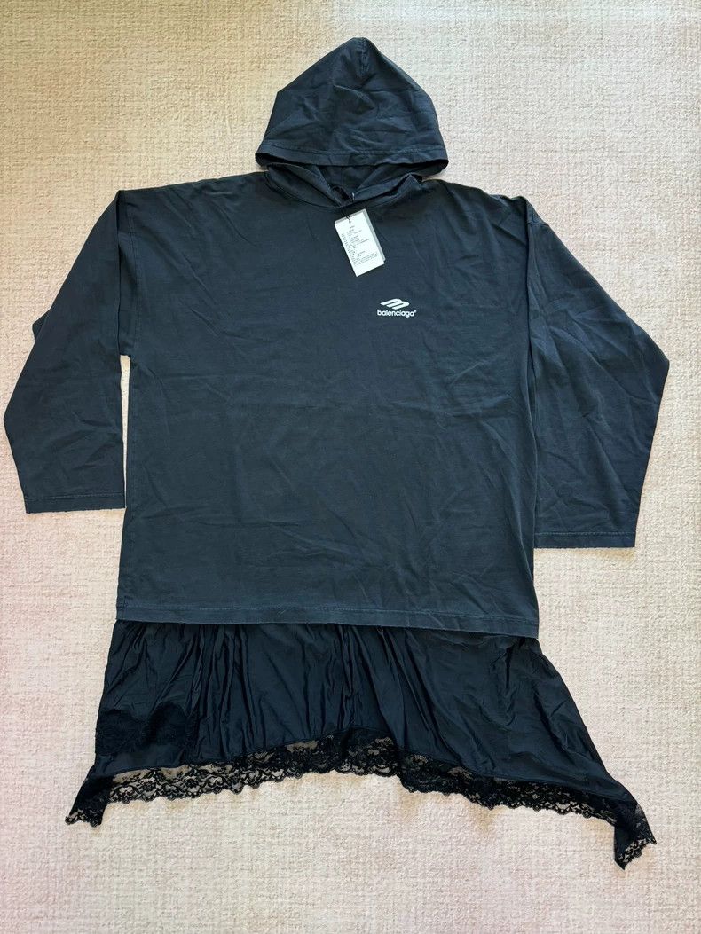 Balenciaga Balenciaga Relaxed fit hooded letter print sweatshirt, wom Size L / US 10 / IT 46 - 1 Thumbnail