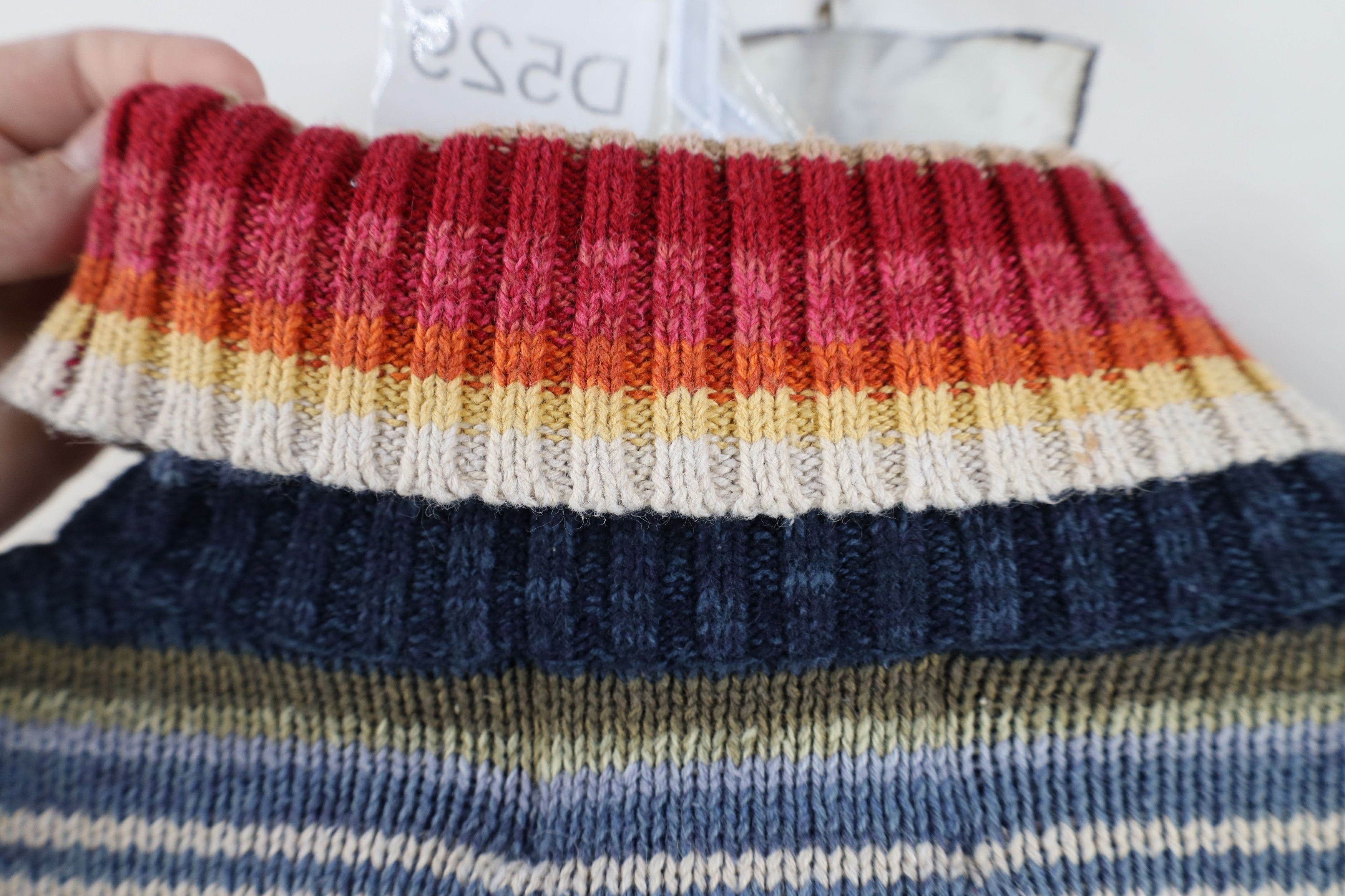 Vintage Vintage Y2K Streetwear Striped Knit Turtleneck Sweater Size L / US 10 / IT 46 - 6 Thumbnail