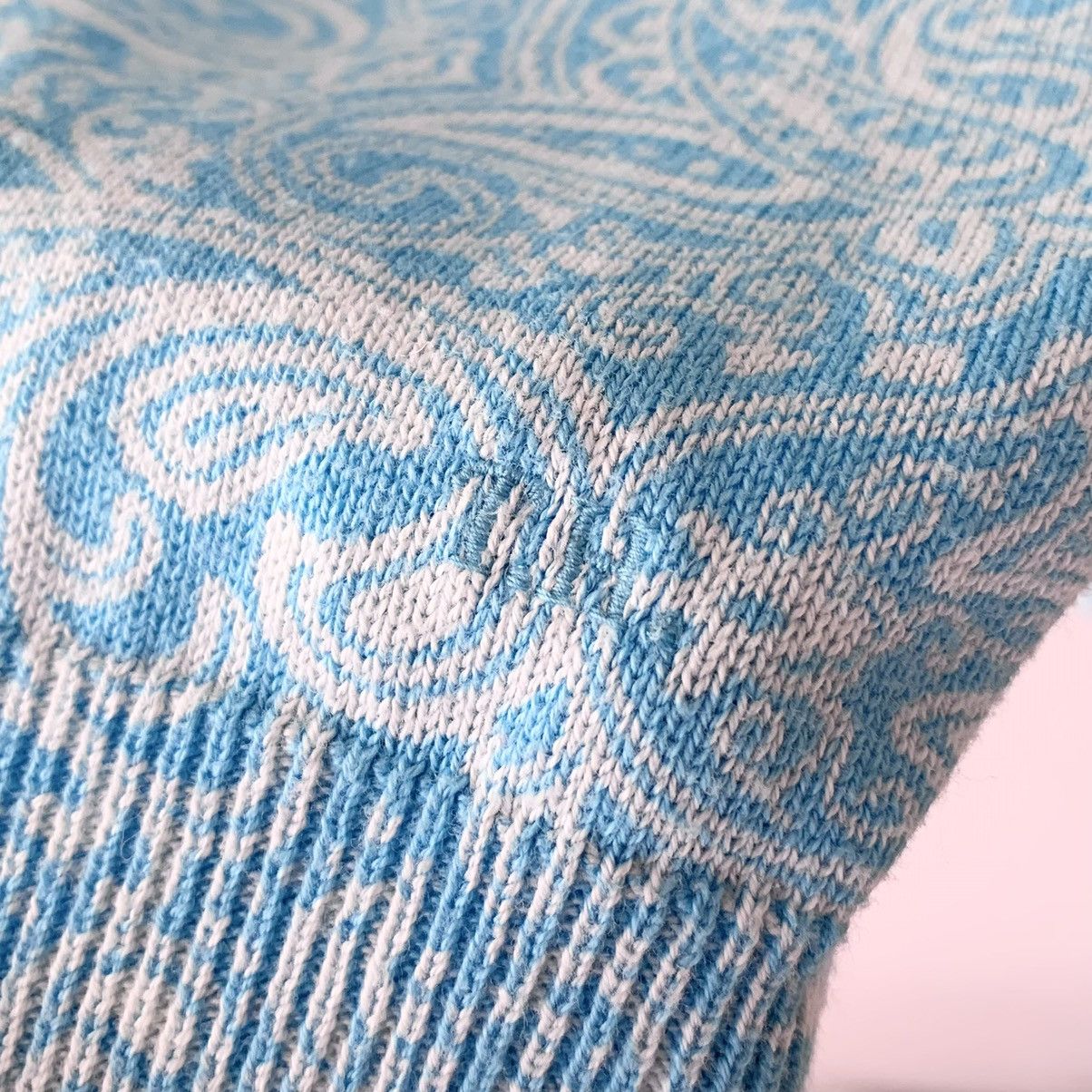 Y2K paisley blue cardigan