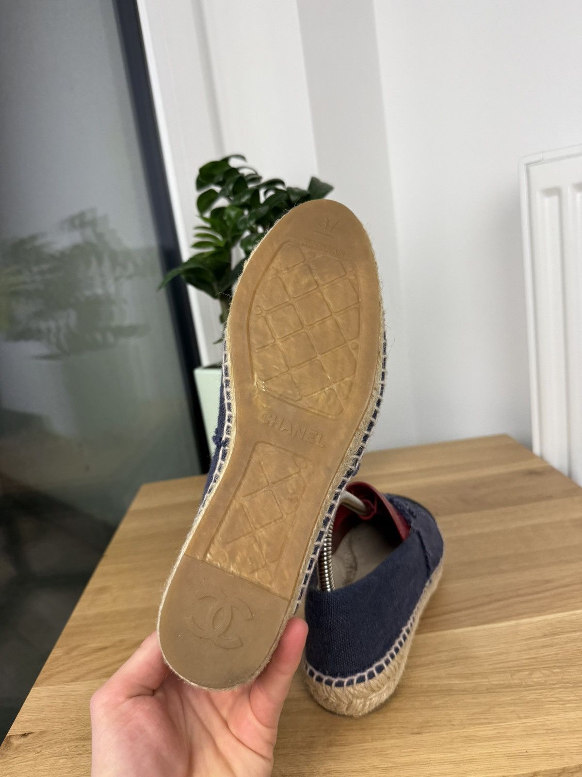 Chanel CHANEL ESPADRILLE SLIP ON SHOES Size US 7 / IT 37 - 9 Thumbnail