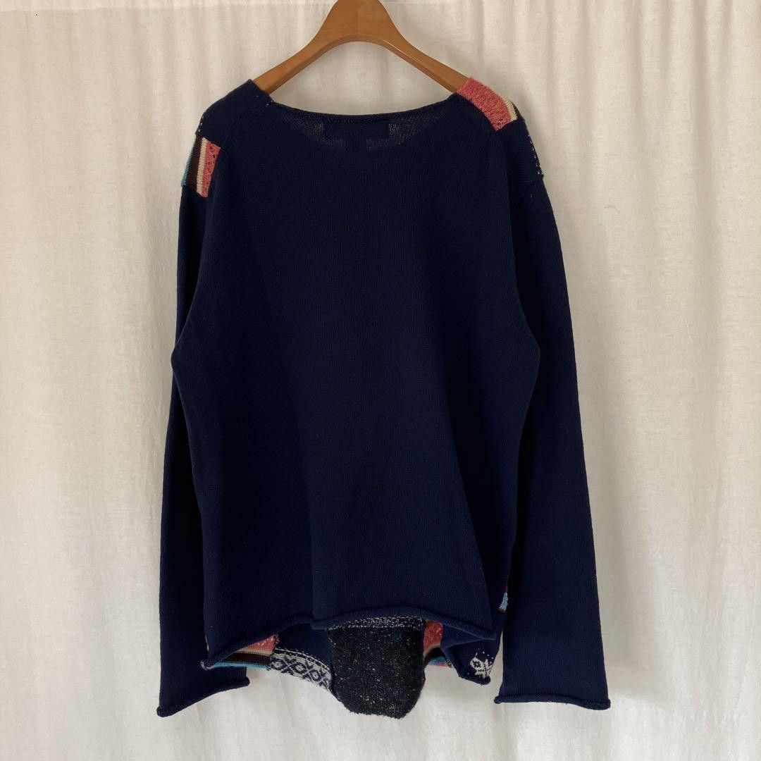 Comme des Garcons × Comme des Garcons SHIRT Crochet Patchwork Knit Sweater Size US L / EU 52-54 / 3 - 2 Thumbnail