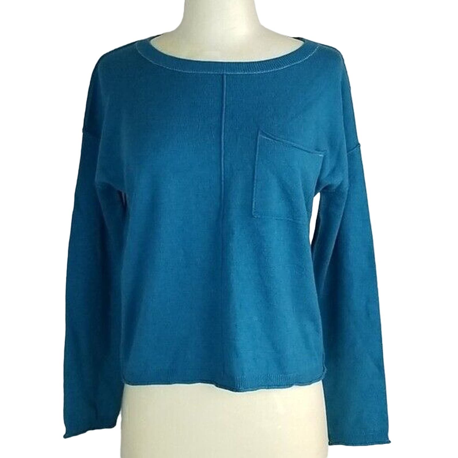 Sundry Sundance Sweater Women XS Blue Alpaca Wool Pullover Elbow Size XS / US 0-2 / IT 36-38 - 1 Thumbnail