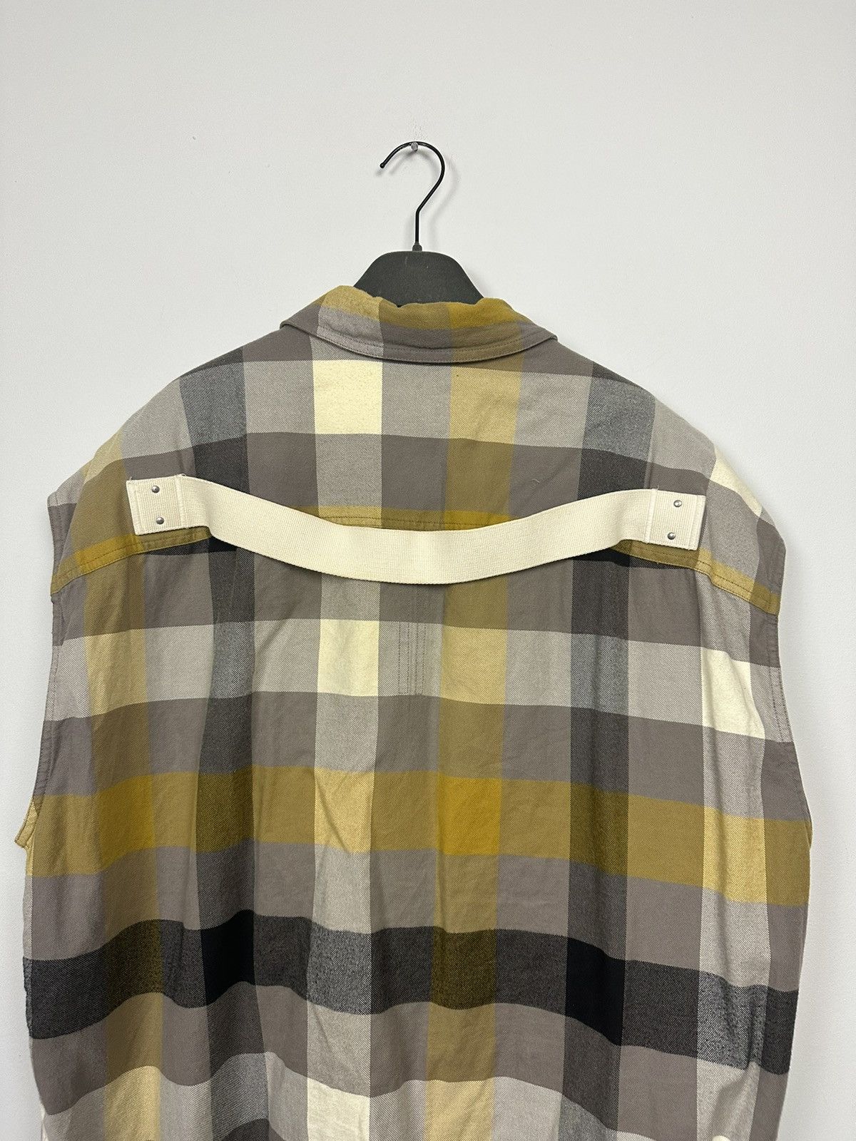 Rick Owens SS22 ‘FOGACHINE’ Dust Plaid Boxy Vest Size US L / EU 52-54 / 3 - 5 Thumbnail
