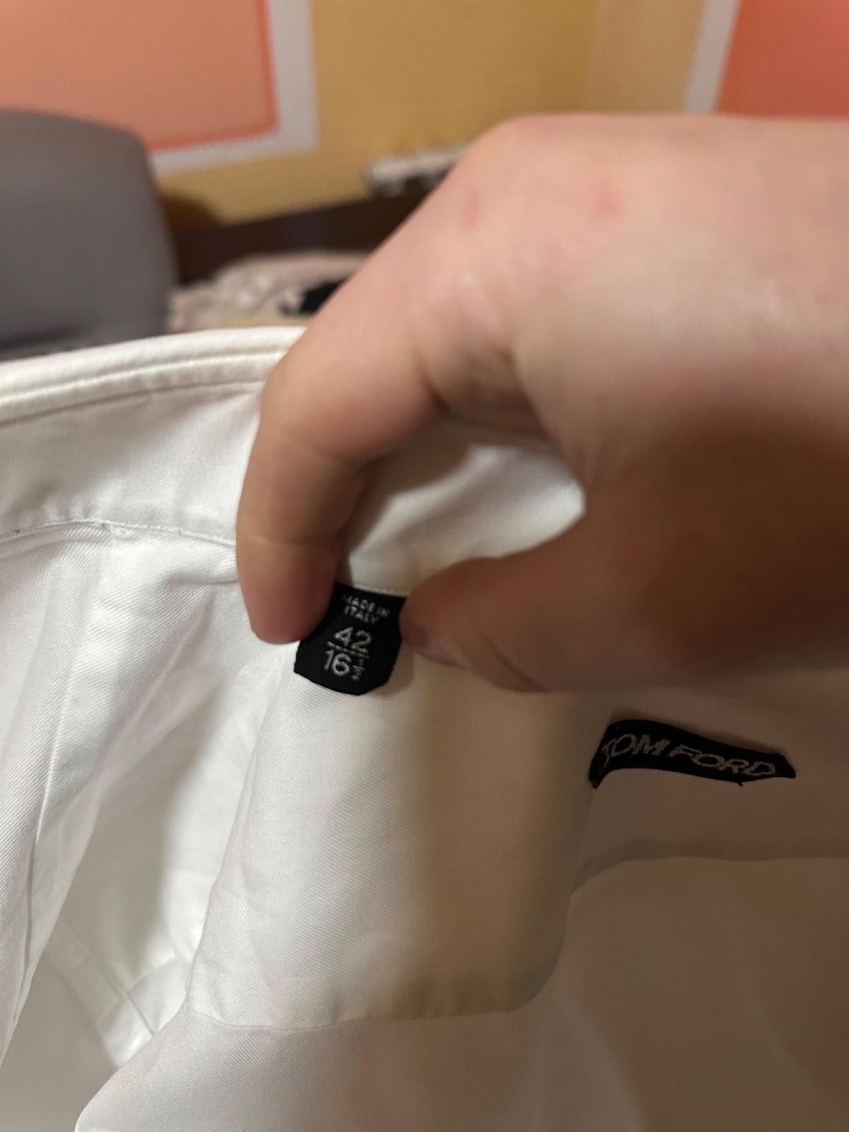 Tom Ford Tom Ford White Cotton Dress Shirt Size 42 Italy Made Size 42R - 8 Thumbnail