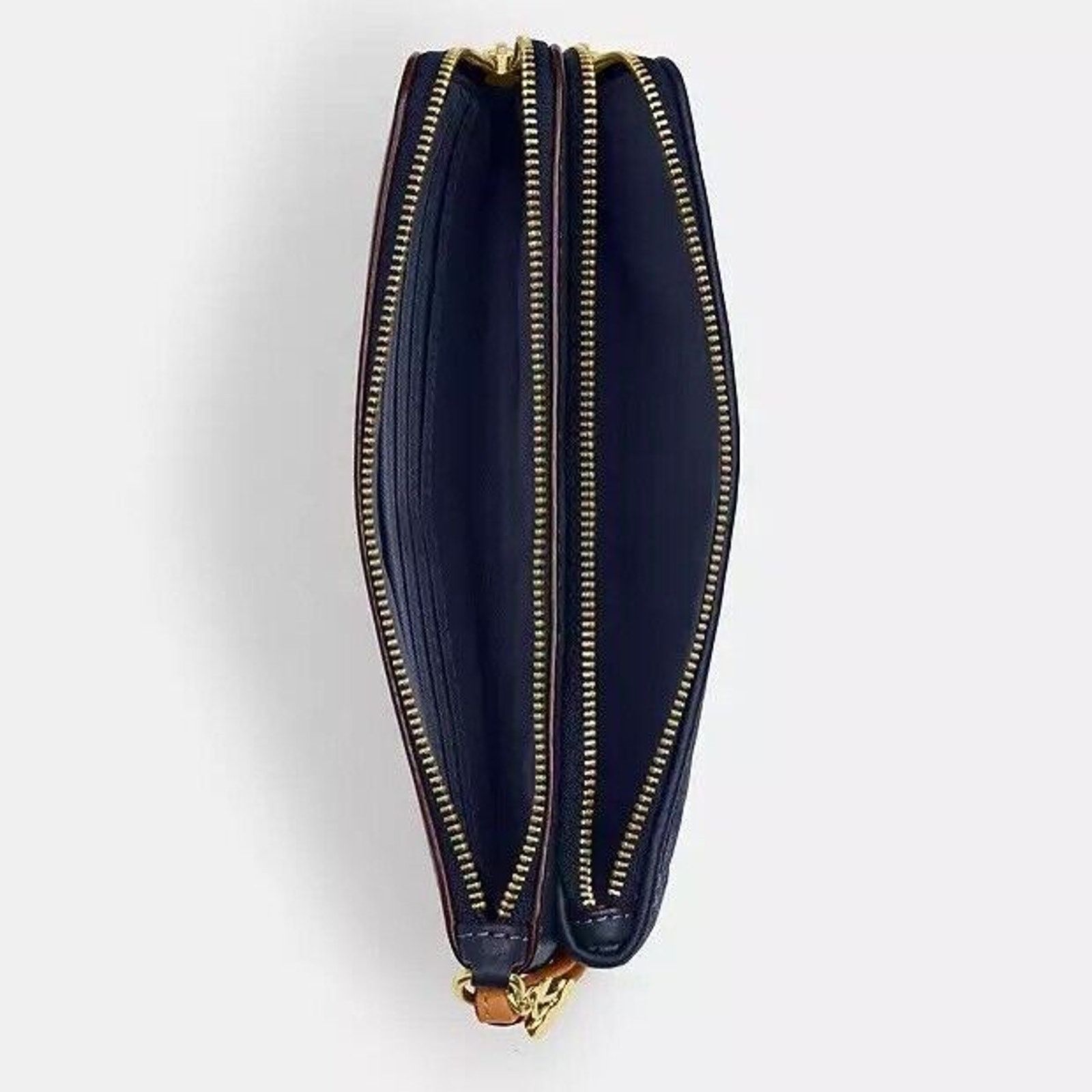 NEW LIMITED Coach Double Zip Wallet In Signature Denim cz321