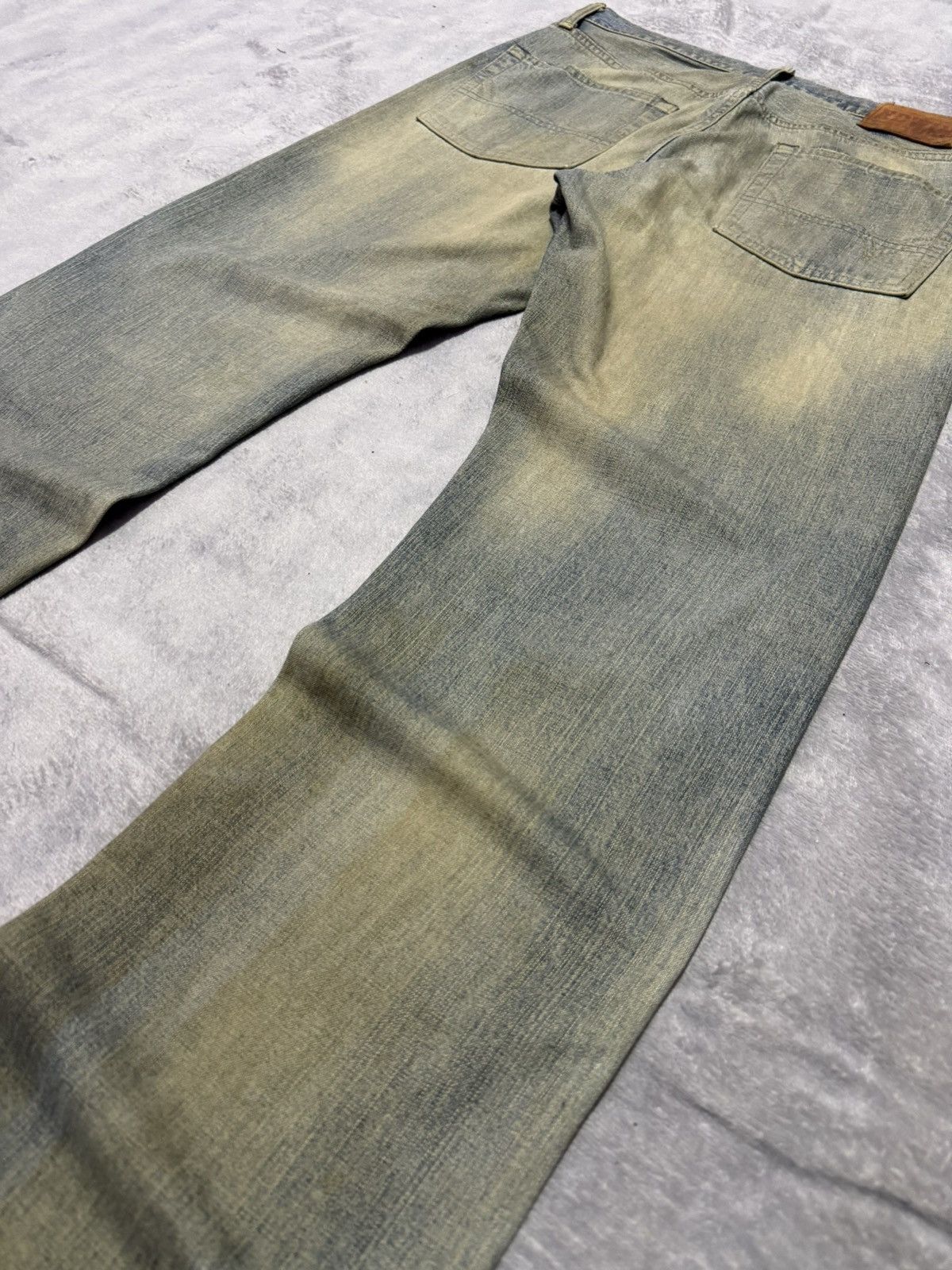 Edwin × Japanese Brand × Vintage Edwin 505 Mud Wash Selvedge Red Line Loose Straight Jeans Size US 31 - 17 Thumbnail