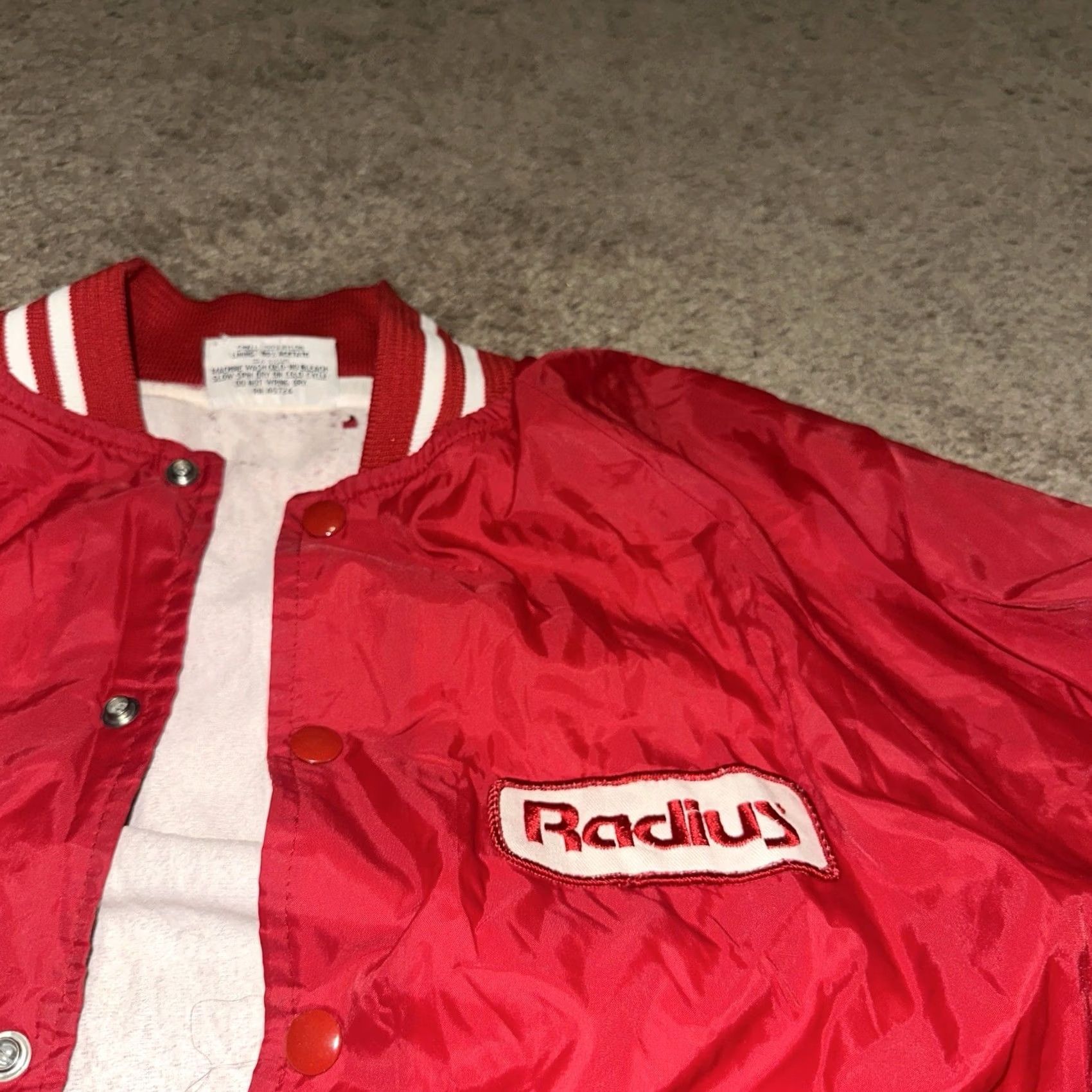 Vintage VINTAGE Radius Varsity Jacket Mens XL Bomber 70s 80s Made in USA Red White Size US XL / EU 56 / 4 - 2 Thumbnail