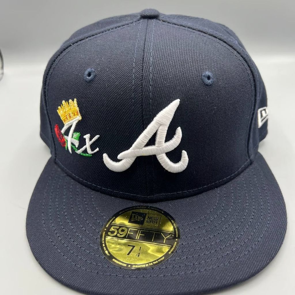 New Era Atlanta Braves Hat Men 7 1/4 59Fifty New Era Fitted Cap New Size ONE SIZE - 1 Thumbnail