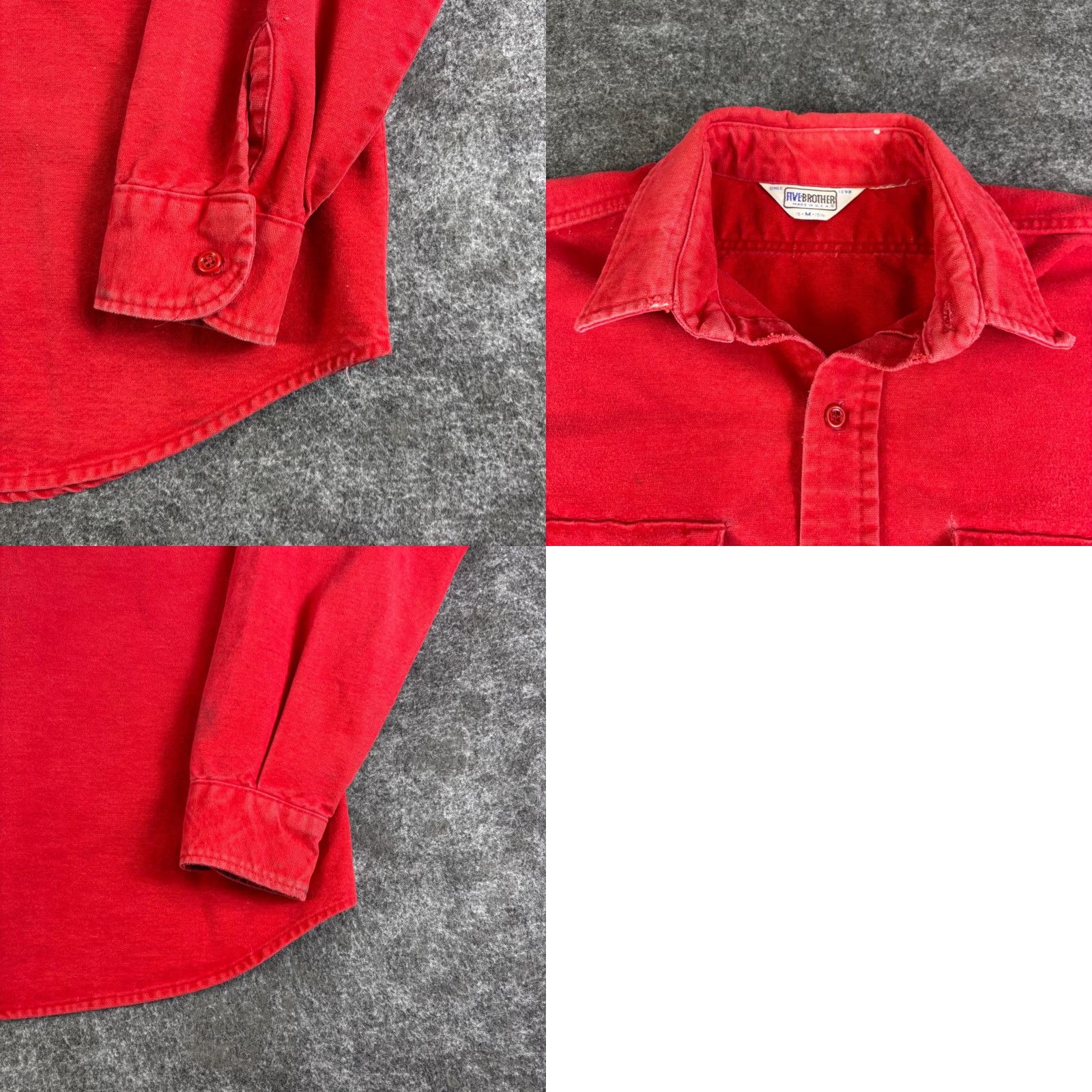 Doublet VINTAGE Five Brothers Red Long Sleeve Work Shirt Double Pocket Men M Size Medium M Vintage 1964 Workwear Casual Button-Up Cotton Sweater? Size US M / EU 48-50 / 2 - 8 Thumbnail
