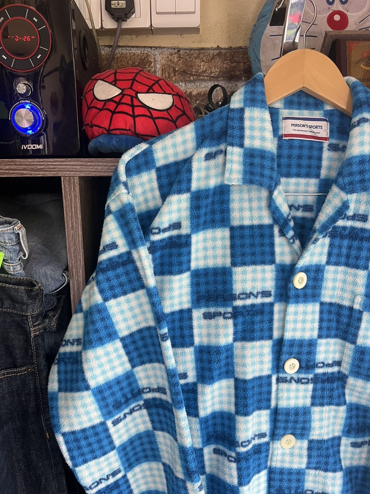 PERSON'S 🔥Person’s Sports Fleece Button Shirt Size US L / EU 52-54 / 3 - 3 Thumbnail
