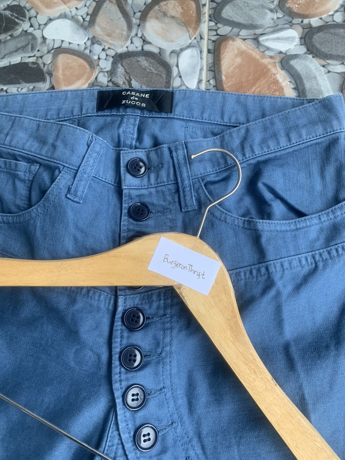 CABANE de ZUCCa × Issey Miyake × Vintage Cabane de Zucca Asymmetrical Button Pants Size US 30 / EU 46 - 3 Thumbnail