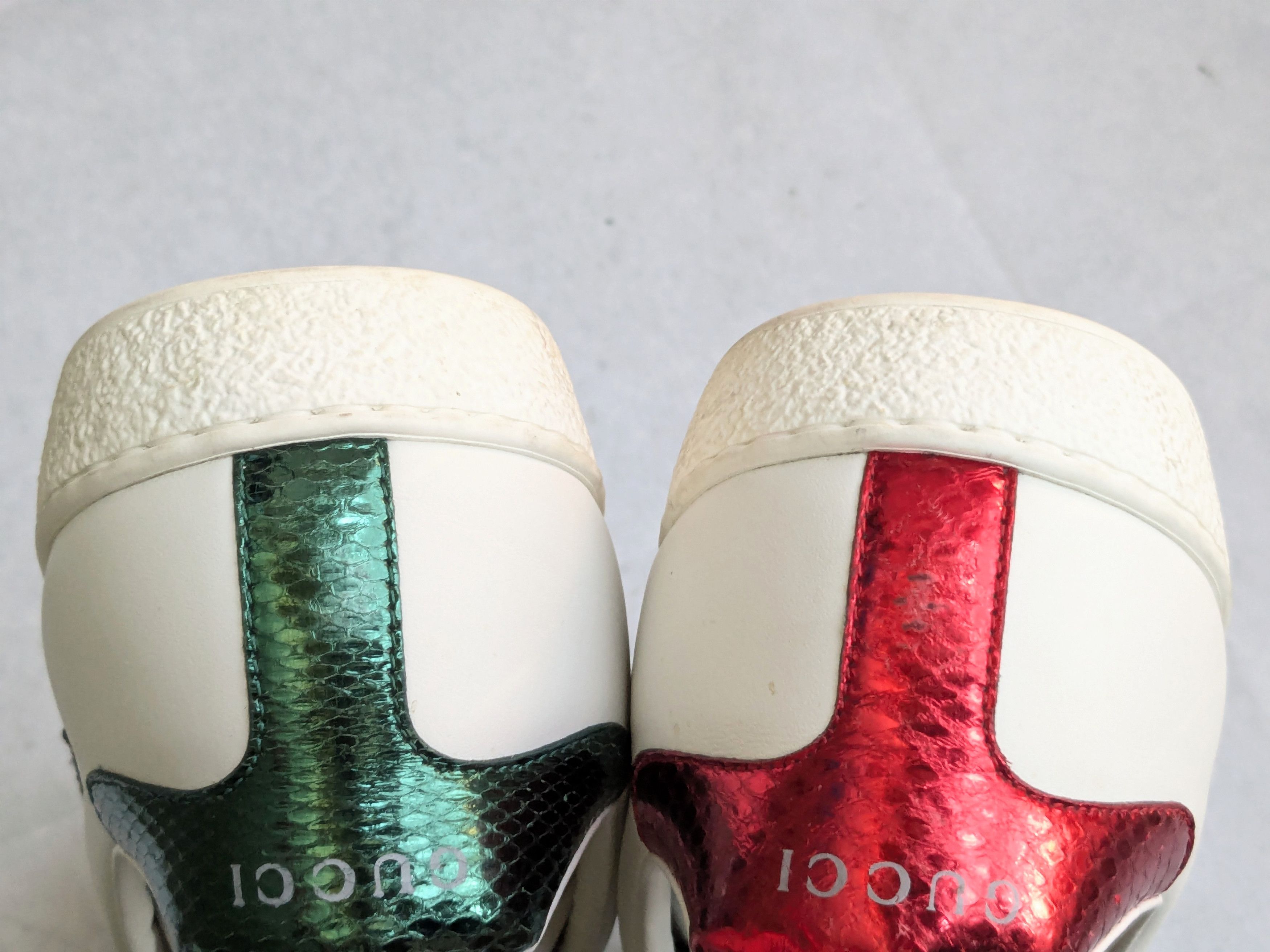 Gucci Gucci Ace Sneakers Snake 10 White Low Tops Leather Size US 10 / EU 43 - 16 Thumbnail