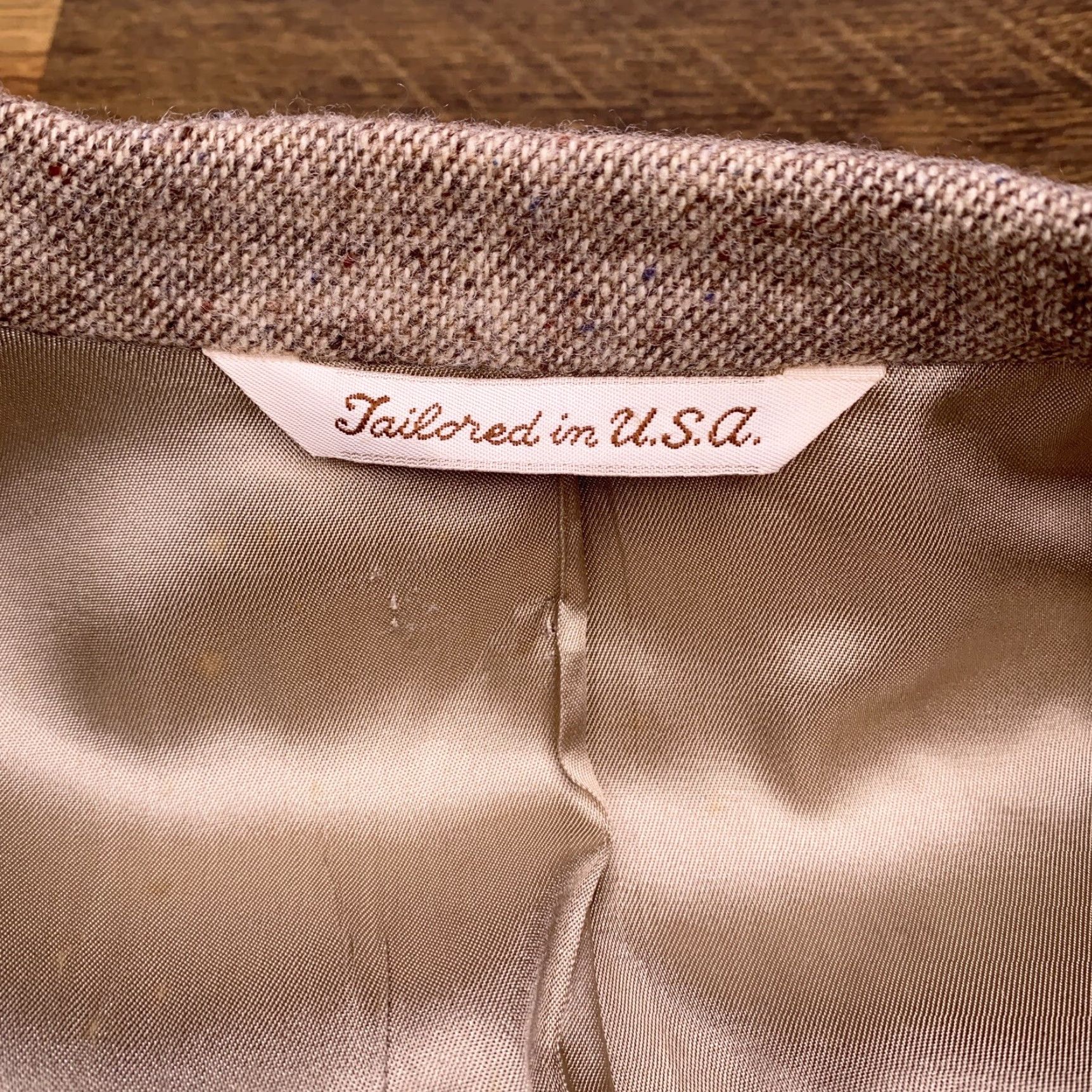 Stafford VINTAGE Stafford Sport Coat Brown Wool 42R Blazer Single-Breasted 2-Button Notch Lapel Men Regular Size 42R - 5 Thumbnail
