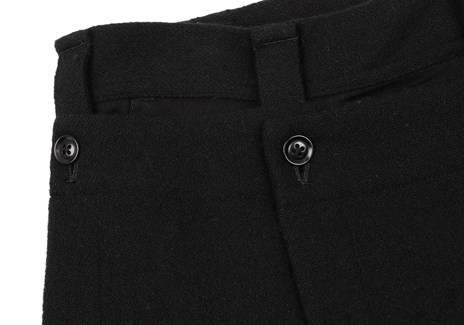 Yohji Yamamoto Flannel Wool Mixed Material Skirt Pants Black Size 3 Size US 34 / EU 50 - 4 Thumbnail