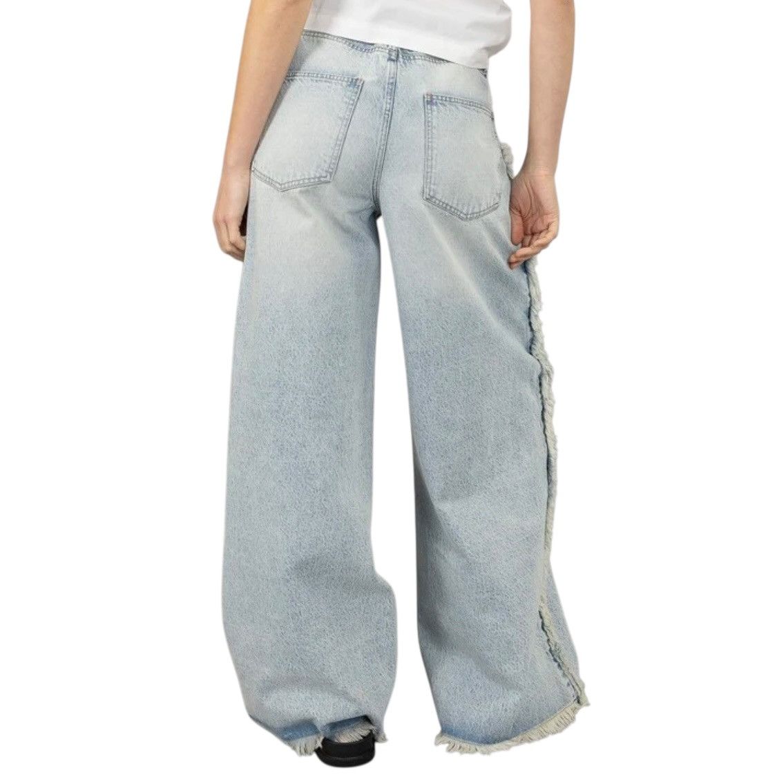 Divided Divided frayed waist and seam baggy jeans Size 30" / US 8 / IT 44 - 3 Thumbnail