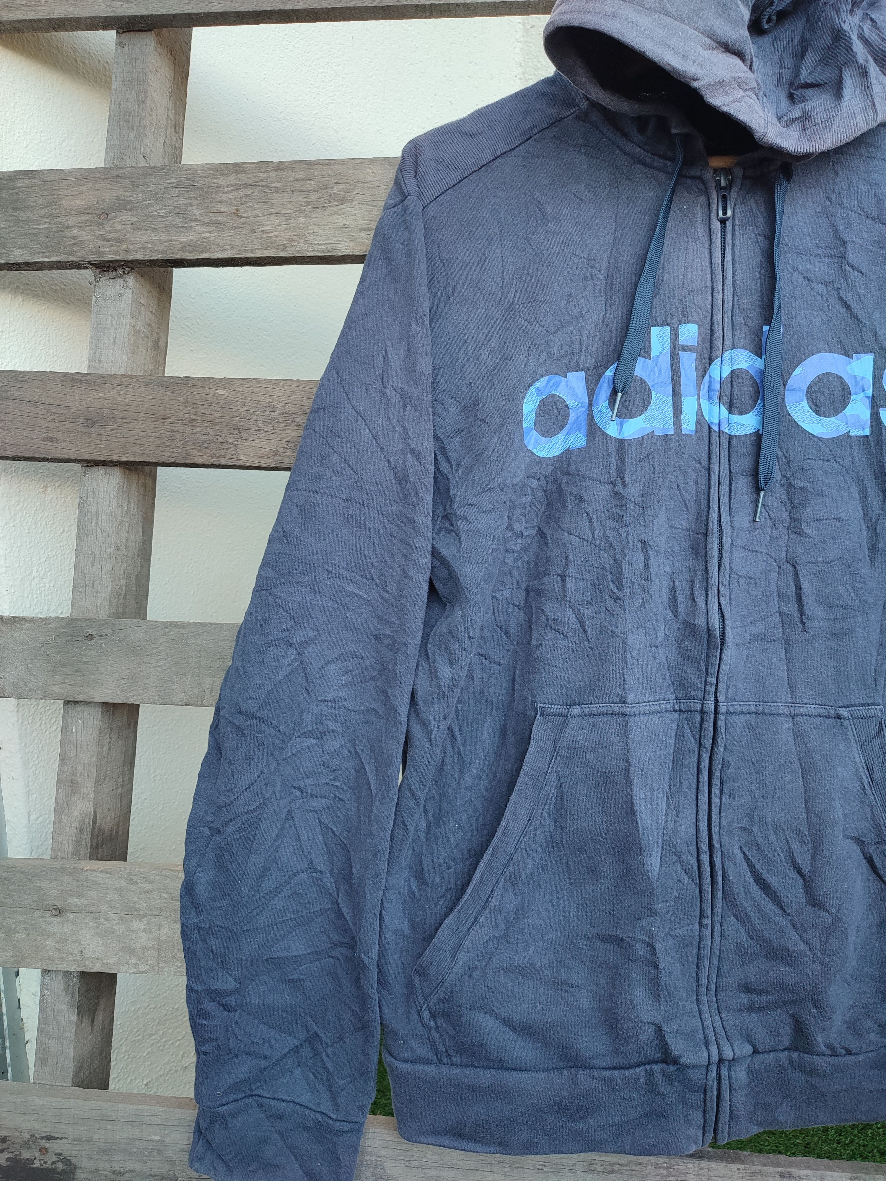 Adidas Y2K Sun Faded Adidas Zip Up Hoodies Size US L / EU 52-54 / 3 - 3 Thumbnail