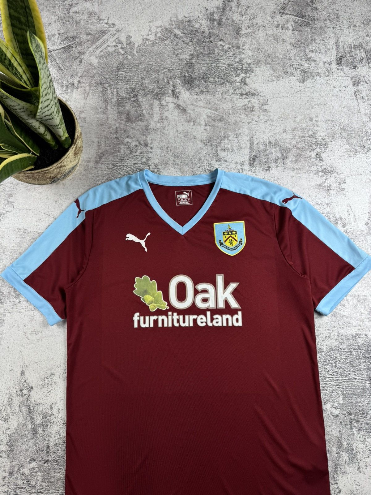 Puma Burnley 2015 2016 Home Men’s Large Size Puma Soccer Football Kit T Shirt Jersey Size US L / EU 52-54 / 3 - 4 Thumbnail