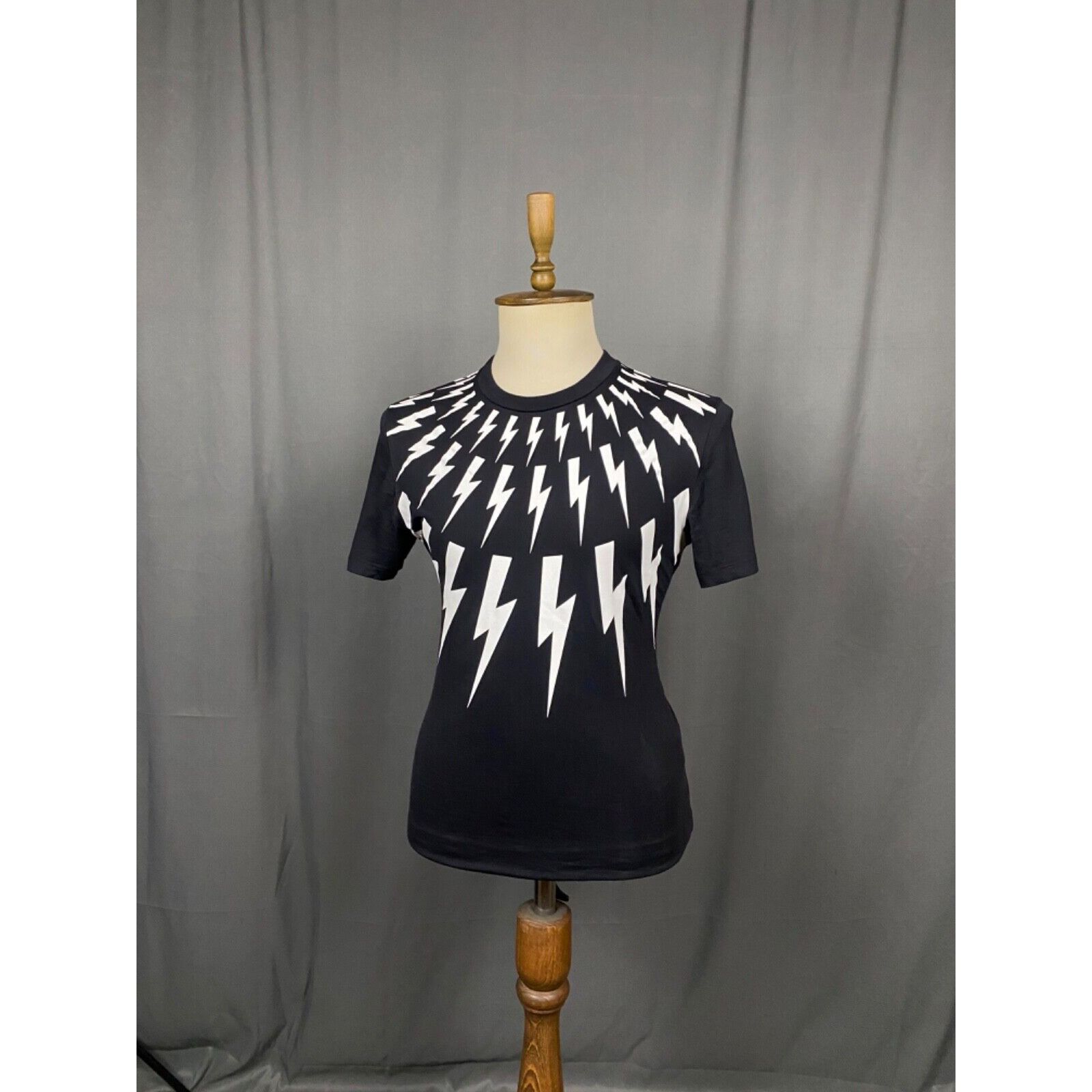 Neil Barrett MINT! Neil Barett FAIRISLE THUNDERBOLT Lightining Men's Blac Size US S / EU 44-46 / 1 - 2 Thumbnail