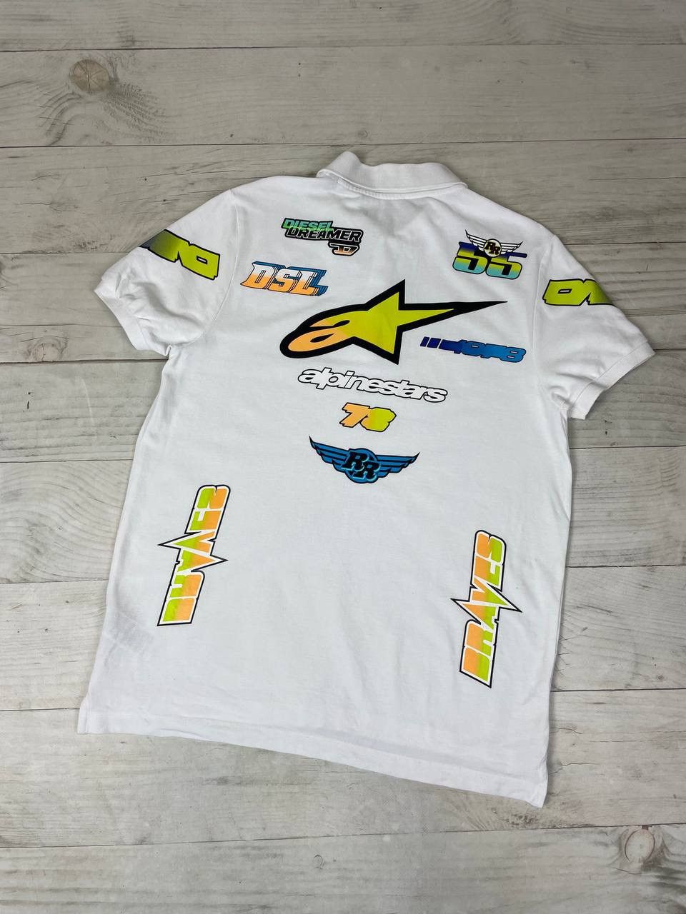 Diesel Alpinestars Polo Shirt Racing Big Logo