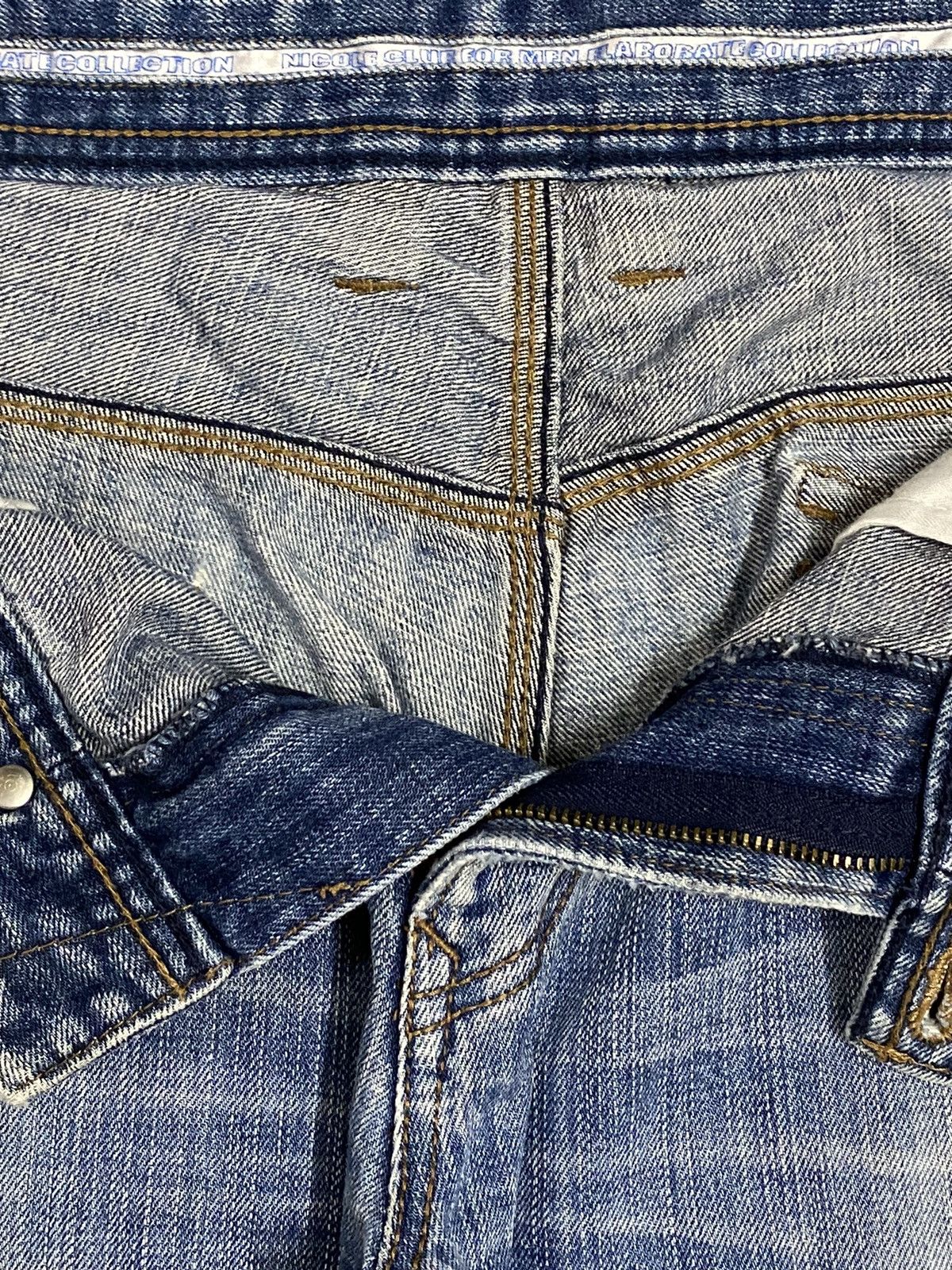 Japanese Brand Vintage Nicole Club Men Distressed Wide leg Jeans Size US 34 / EU 50 - 10 Thumbnail