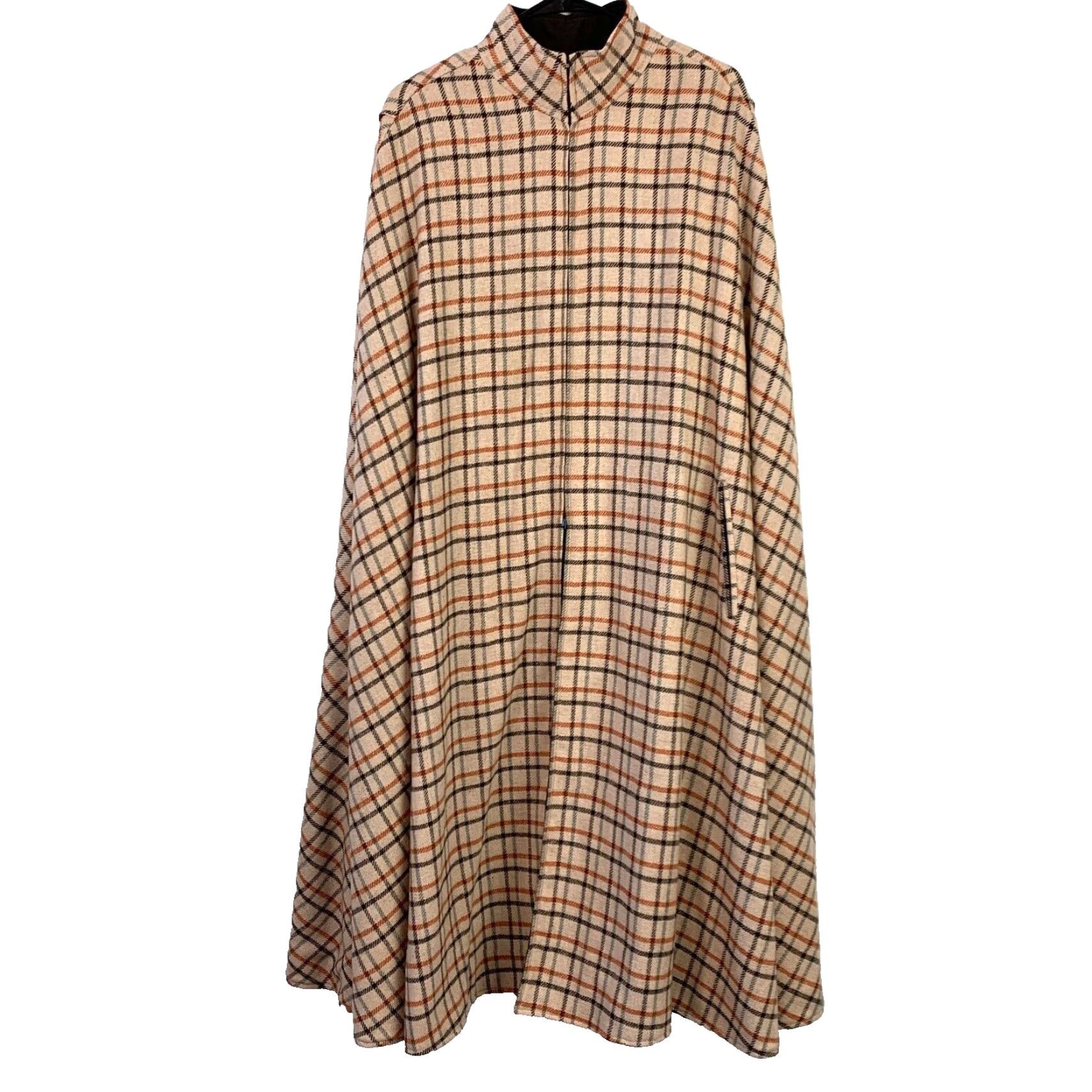 Vintage Vintage 70s Zippered Plaid Wool Women's Poncho One Size Brown User: Vintage 70s Zippered Plaid Wool Women’s Poncho One Size Brown Size ONE SIZE - 2 Thumbnail