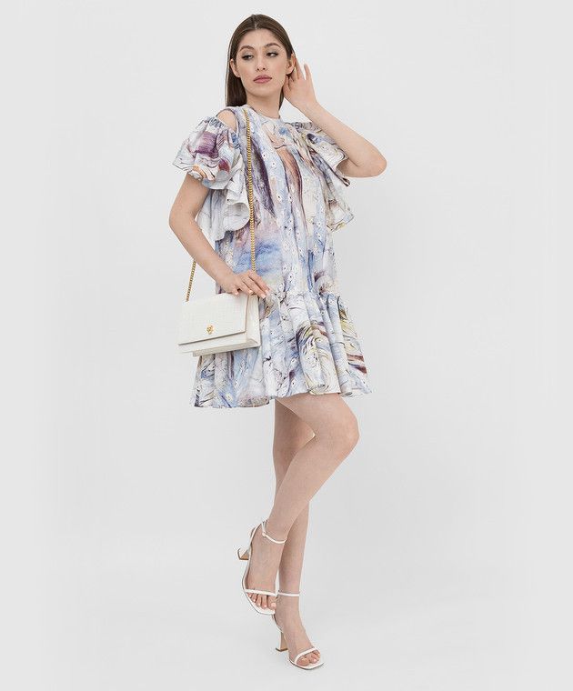 Alexander McQueen o1y0325 Mini Dress in Multicolor Size M / US 6-8 / IT 42-44 - 2 Thumbnail
