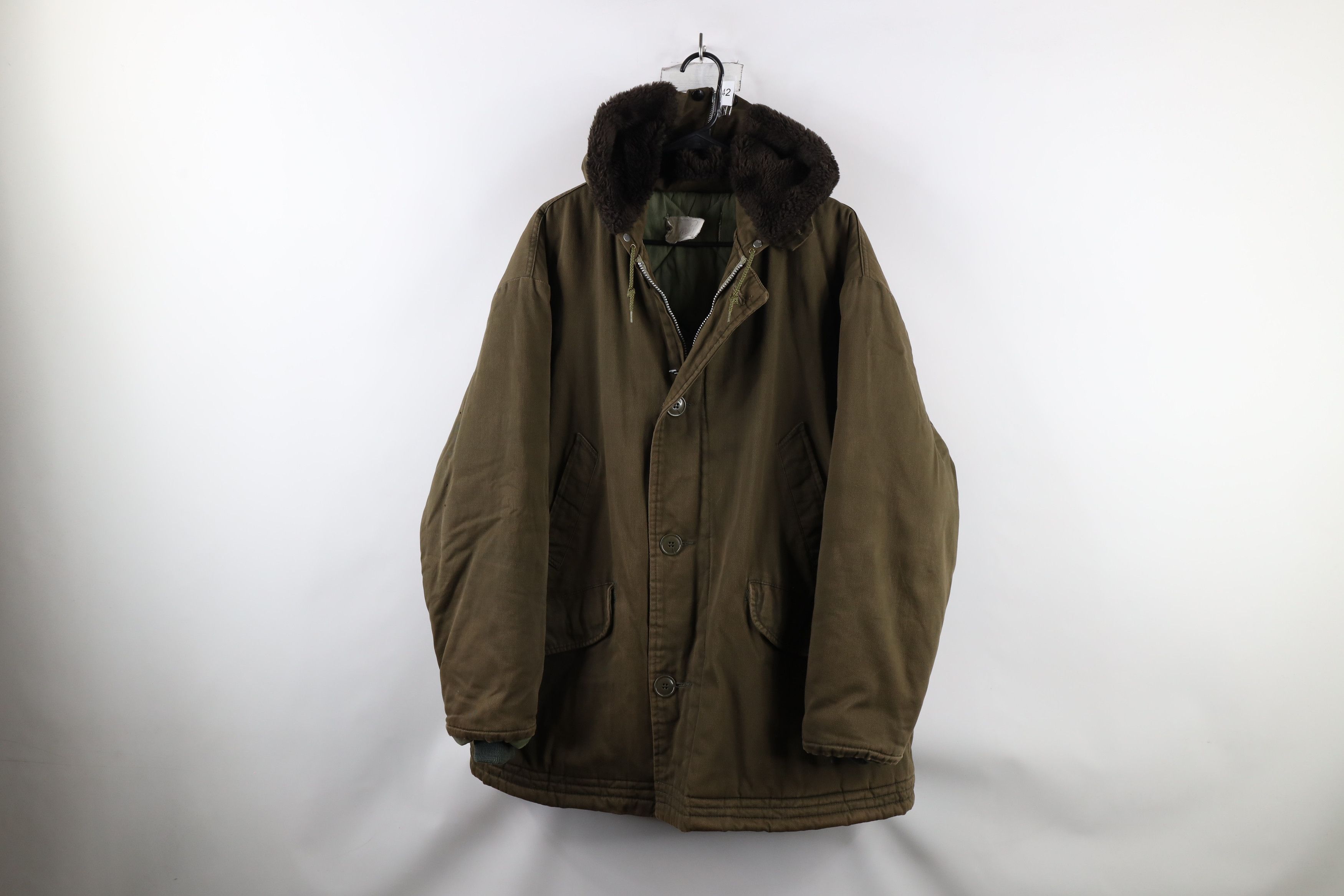 Vintage Vintage 60s Streetwear Split Hood Military Parka Jacket USA Size US XL / EU 56 / 4 - 1 Thumbnail