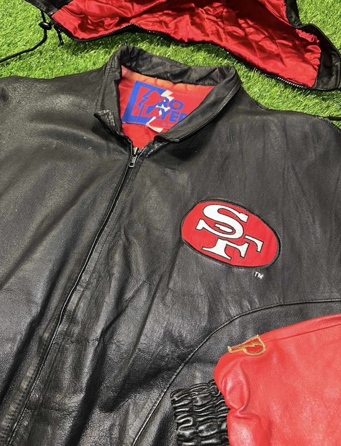 NFL × Vintage Vintage Nfl Pro Player San Francisco 49ers Leather Size BIG Size US XXL / EU 58 / 5 - 3 Thumbnail