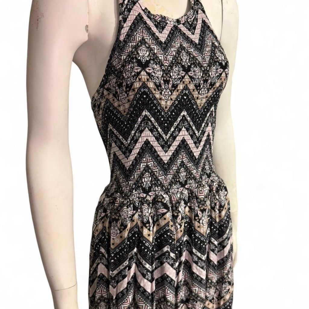 Adam Levine Halter chevron print maxi dress Size L / US 10 / IT 46 - 2 Thumbnail