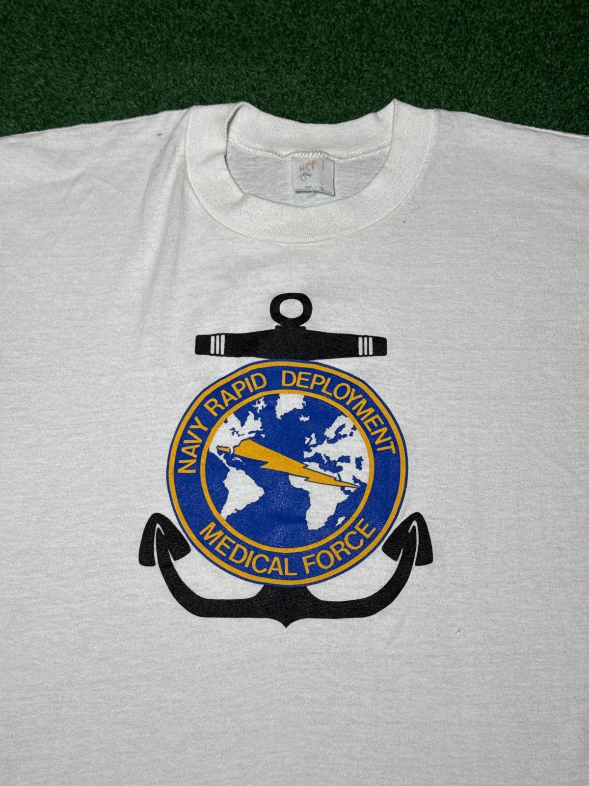 Vintage Vintage 80s Navy Medical Force RARE M/L Military T Shirt Size US M / EU 48-50 / 2 - 2 Thumbnail