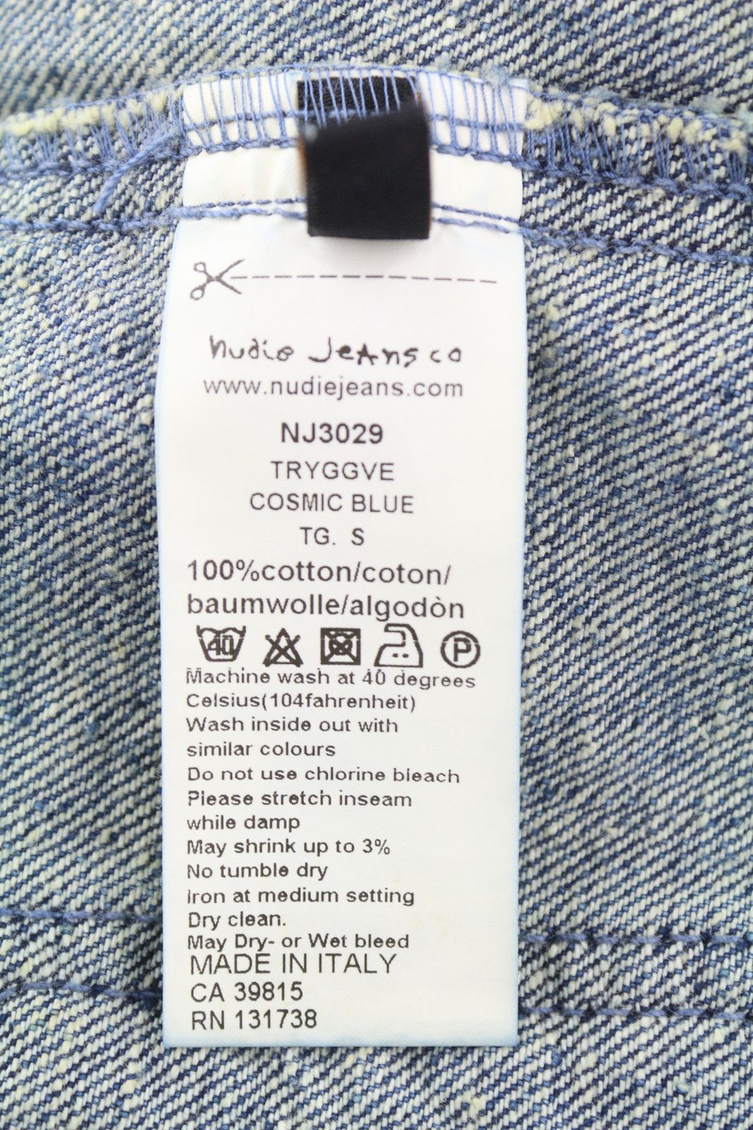 Nudie Jeans TRYGGVE S Cosmic Blue Faded Denim Patch Jacket 86108 Size US S / EU 44-46 / 1 - 7 Thumbnail