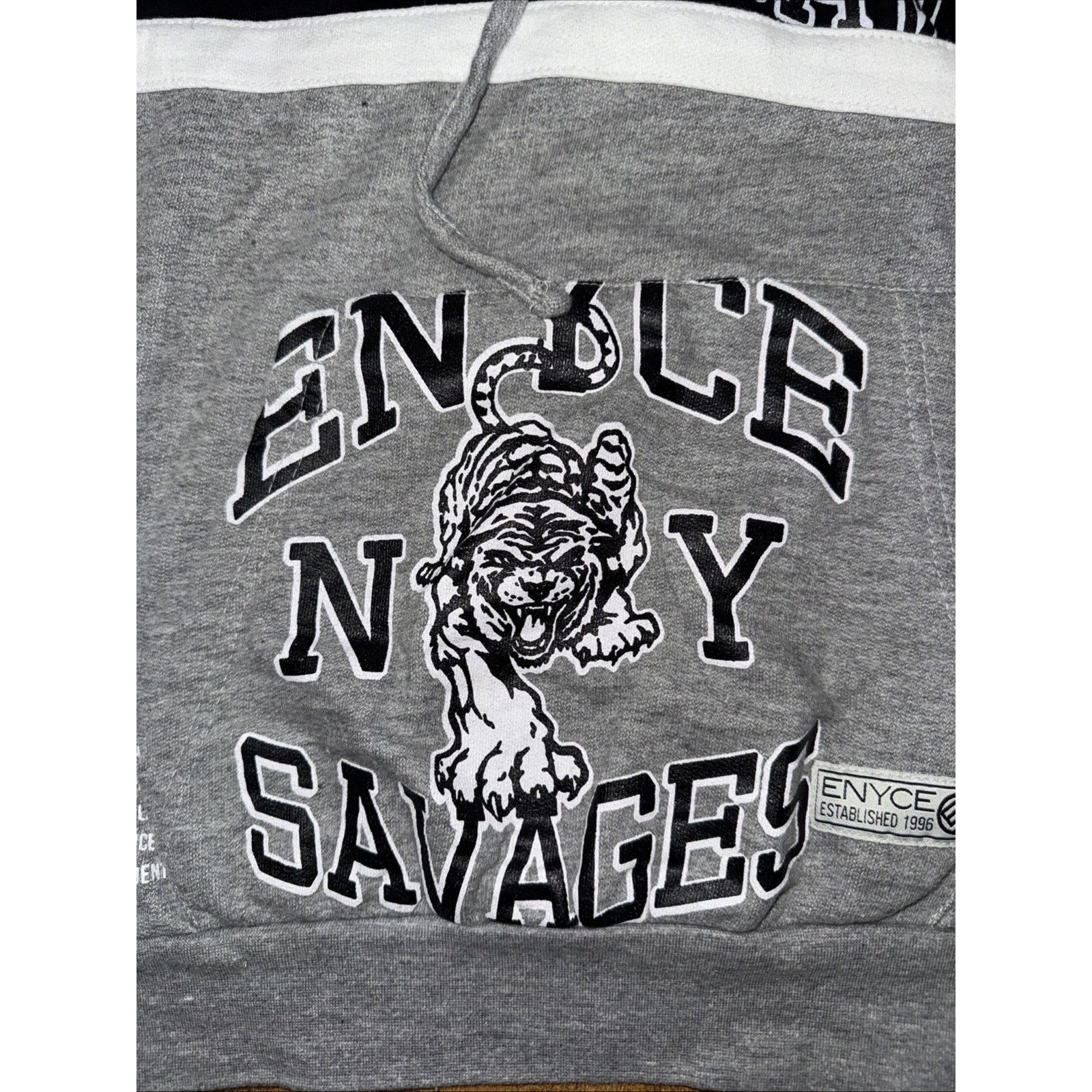 Enyce × Vintage Enyce Short Sleeved Hoodie Gray 2XL 23x25 Size US XXL / EU 58 / 5 - 2 Thumbnail