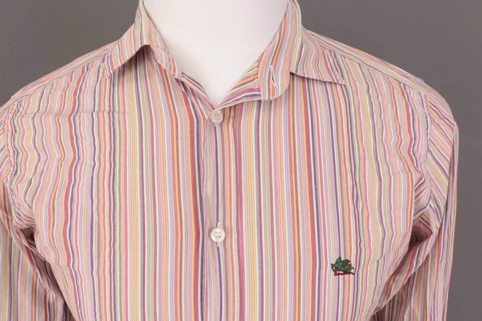 Etro Etro Multicolor Stripe Long Sleeve Button Down Shirt Size 39 Size US M / EU 48-50 / 2 - 3 Thumbnail